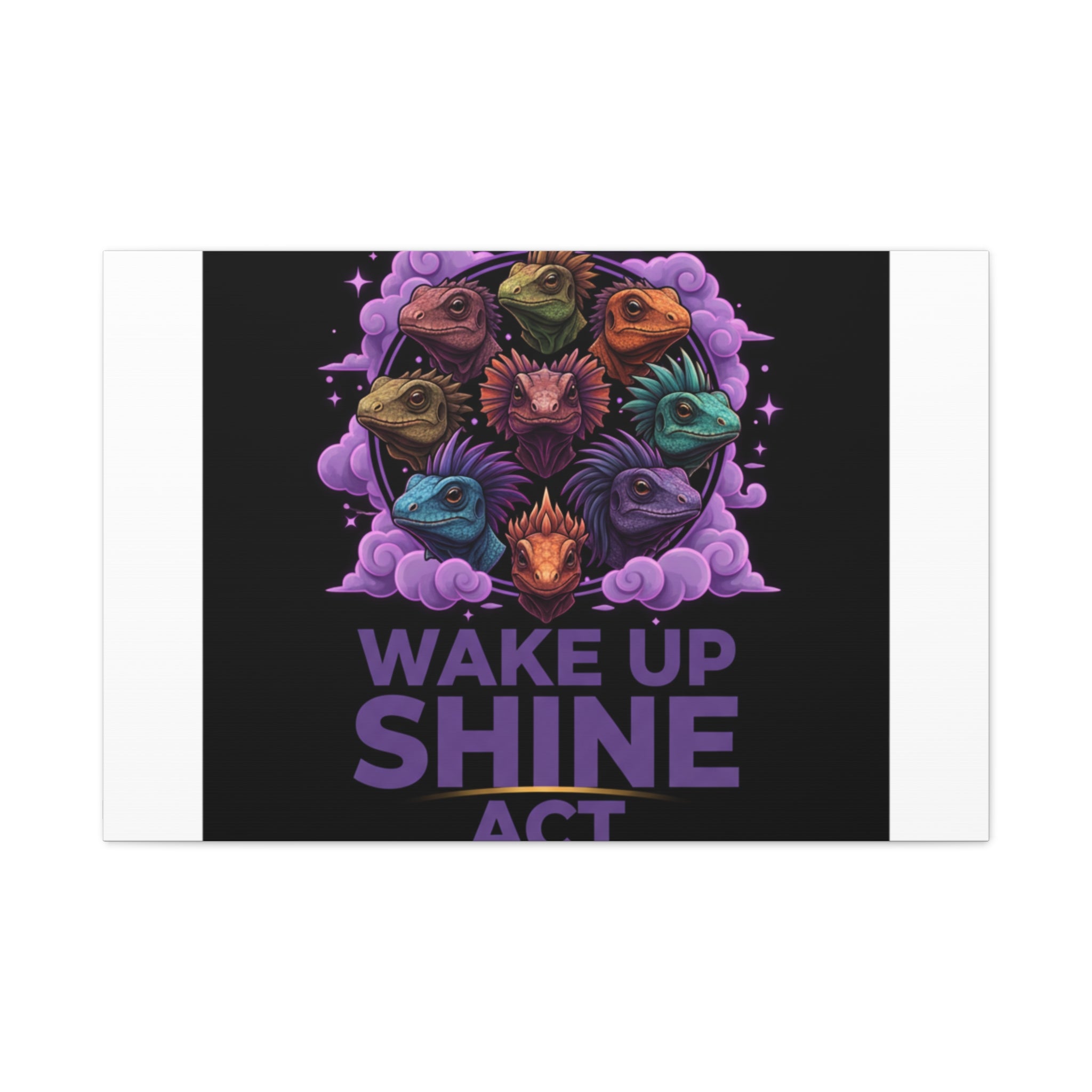 Wake Up Shine Act Canvas | IWD Feminist Slogan, Empowerment Typography