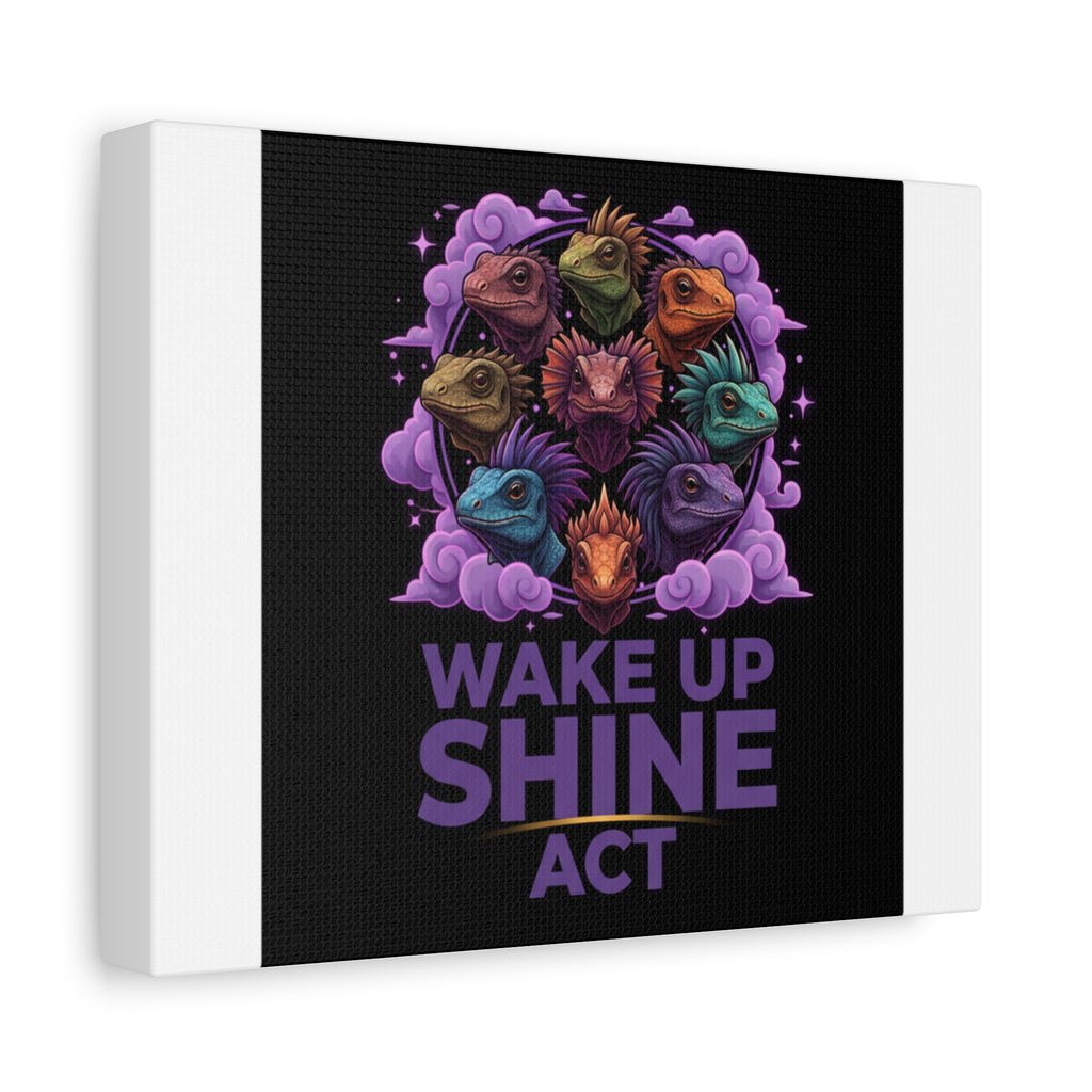 Wake Up Shine Act Canvas | IWD Feminist Slogan, Empowerment Typography