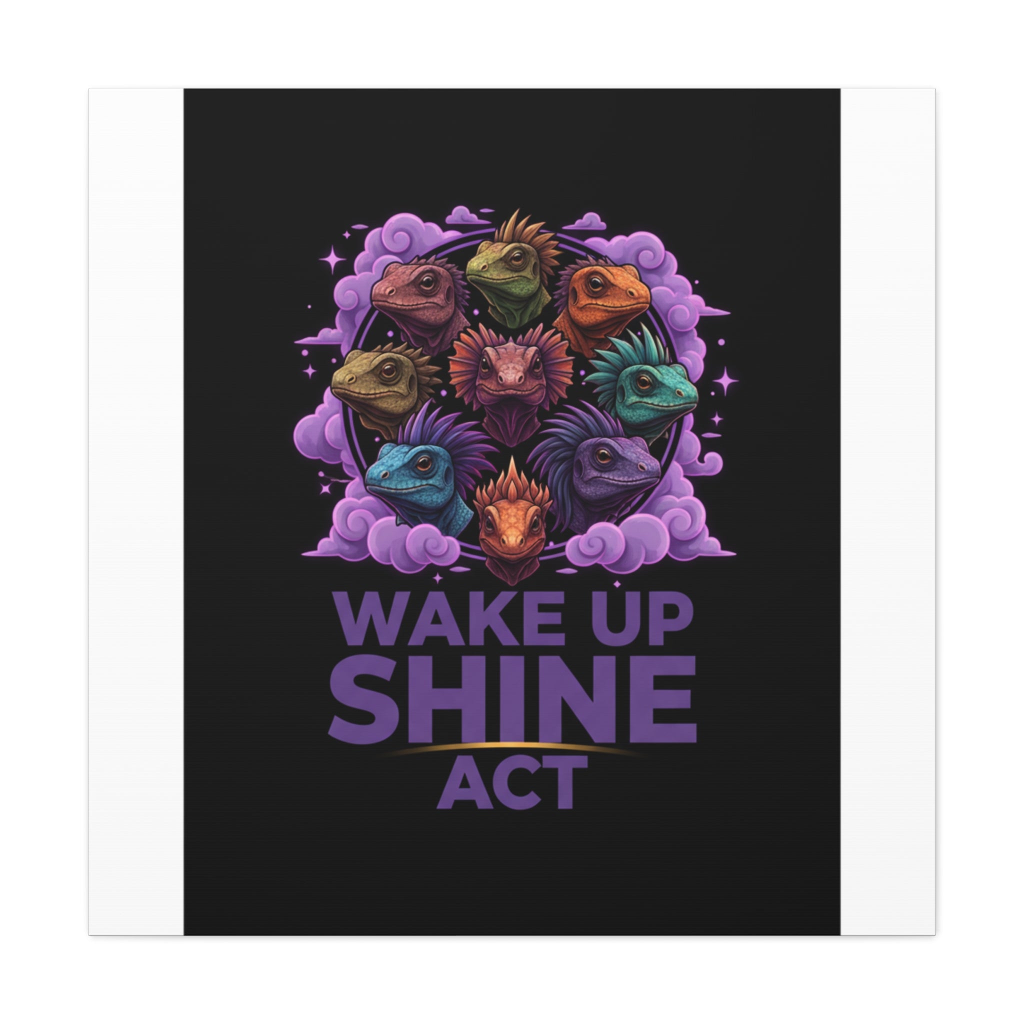 Wake Up Shine Act Canvas | IWD Feminist Slogan, Empowerment Typography