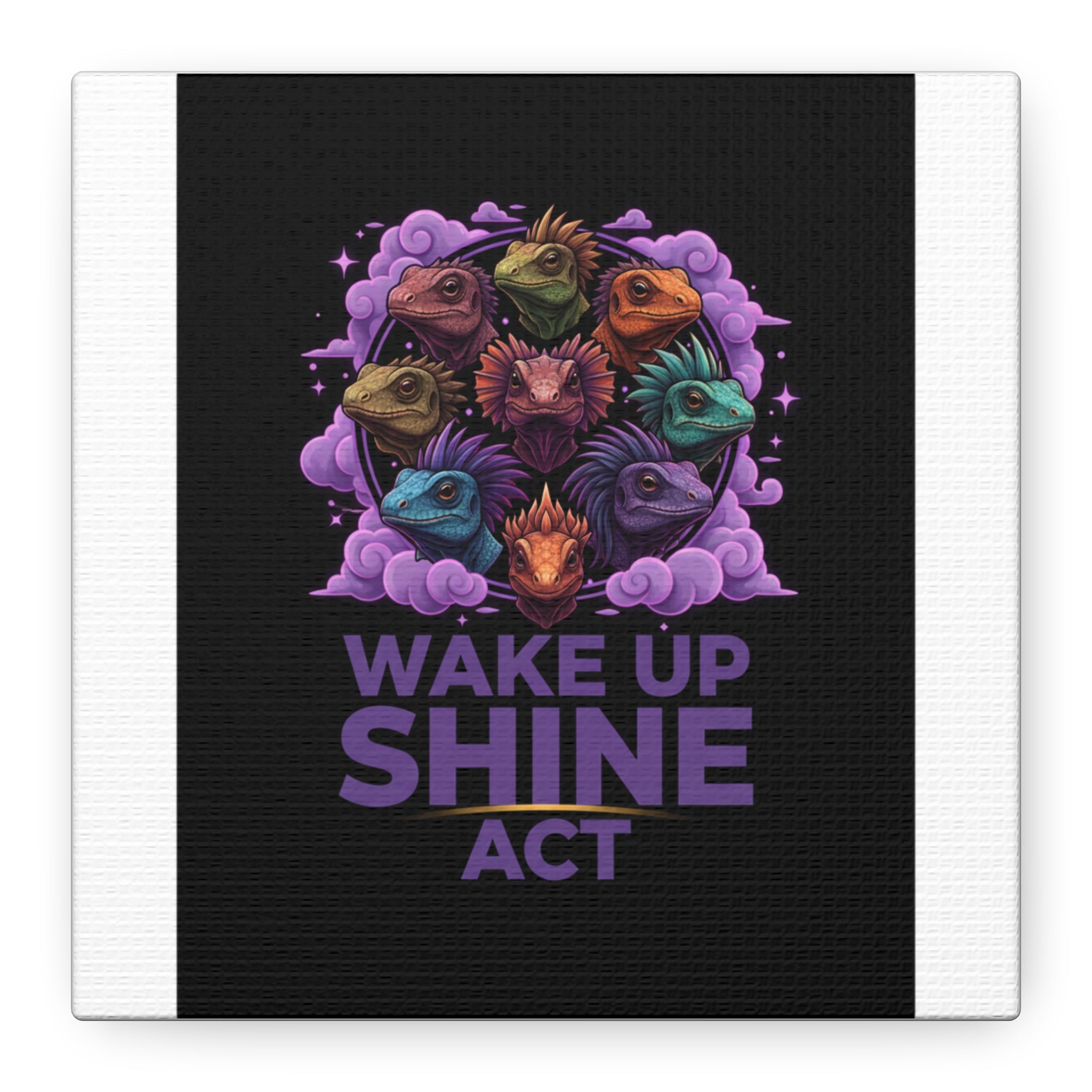 Wake Up Shine Act Canvas | IWD Feminist Slogan, Empowerment Typography