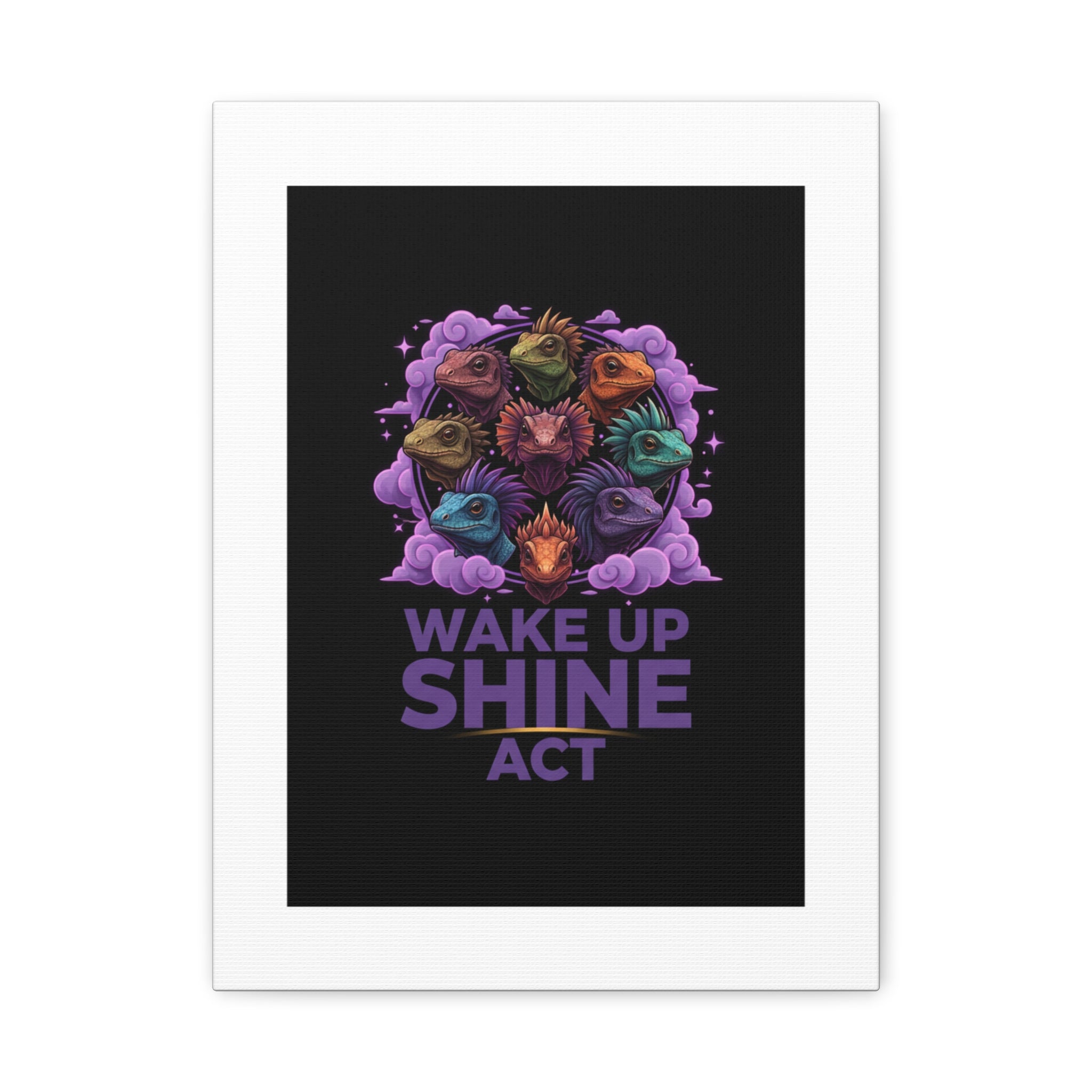Wake Up Shine Act Canvas | IWD Feminist Slogan, Empowerment Typography