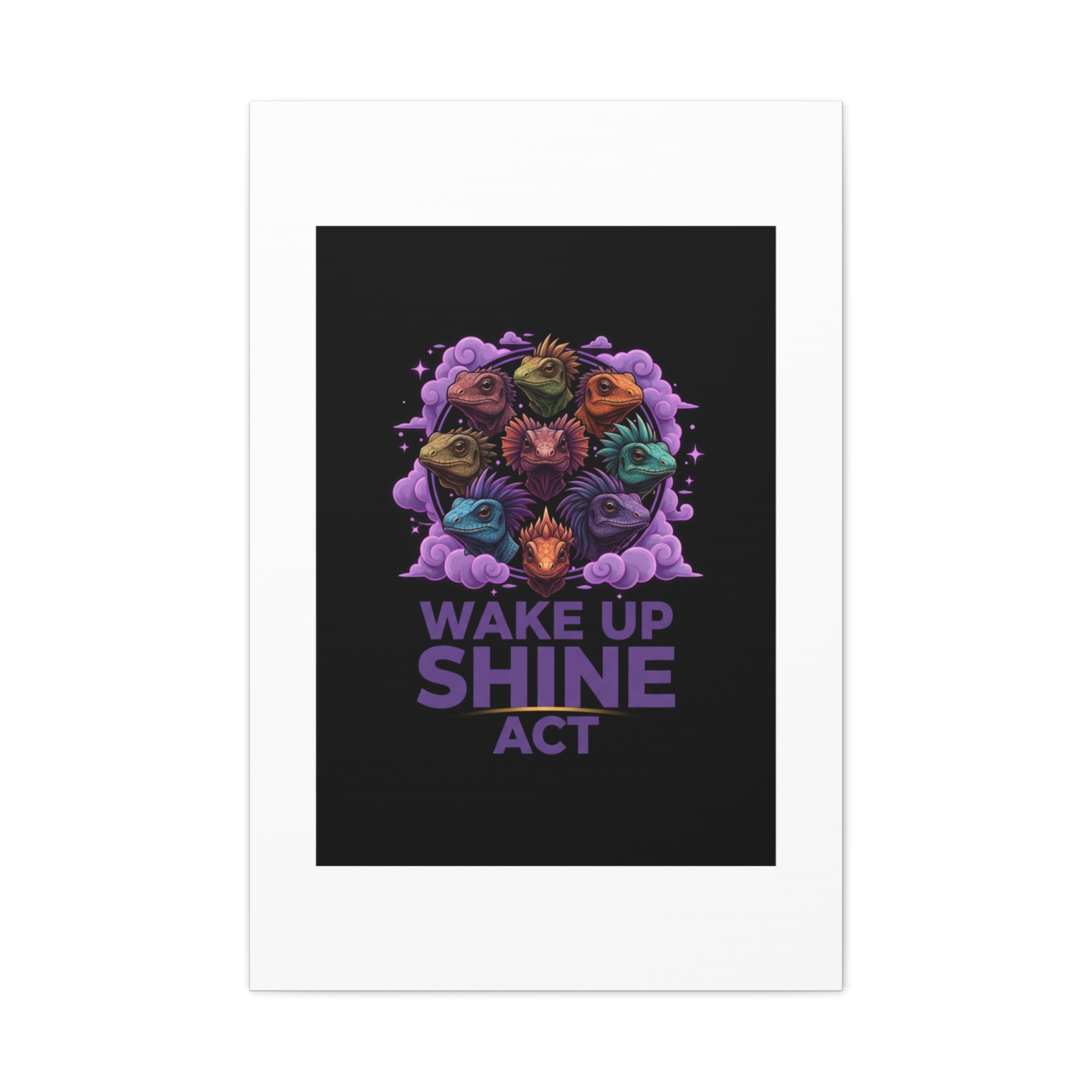 Wake Up Shine Act Canvas | IWD Feminist Slogan, Empowerment Typography