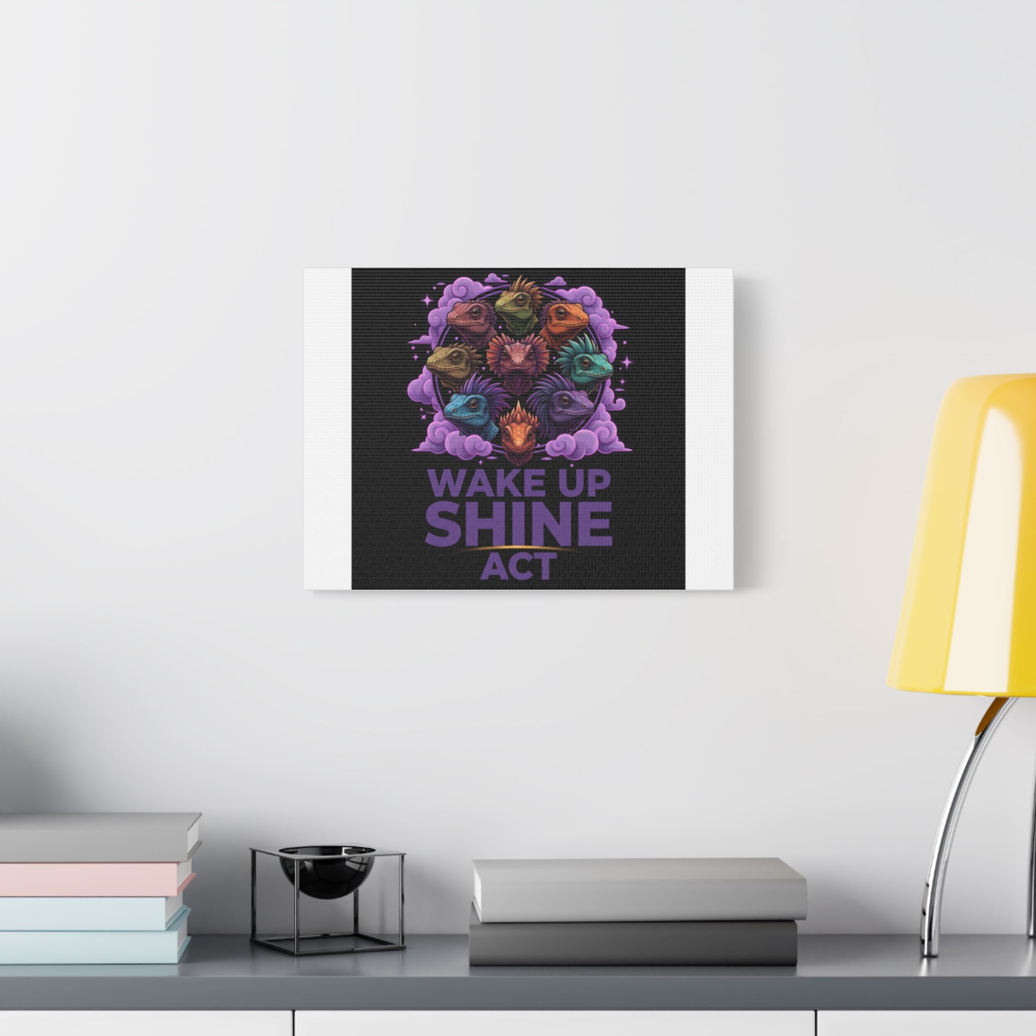 Wake Up Shine Act Canvas | IWD Feminist Slogan, Empowerment Typography