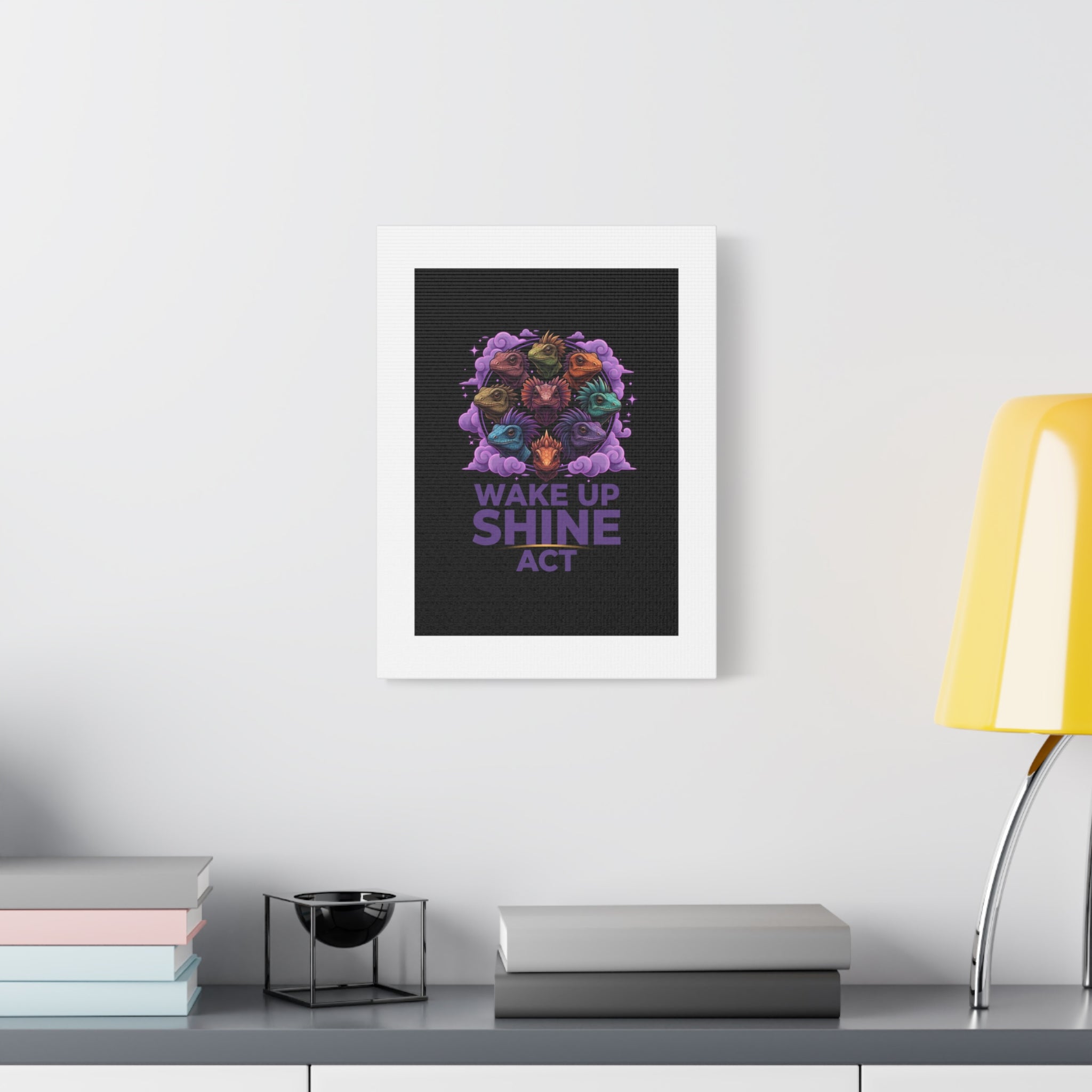 Wake Up Shine Act Canvas | IWD Feminist Slogan, Empowerment Typography