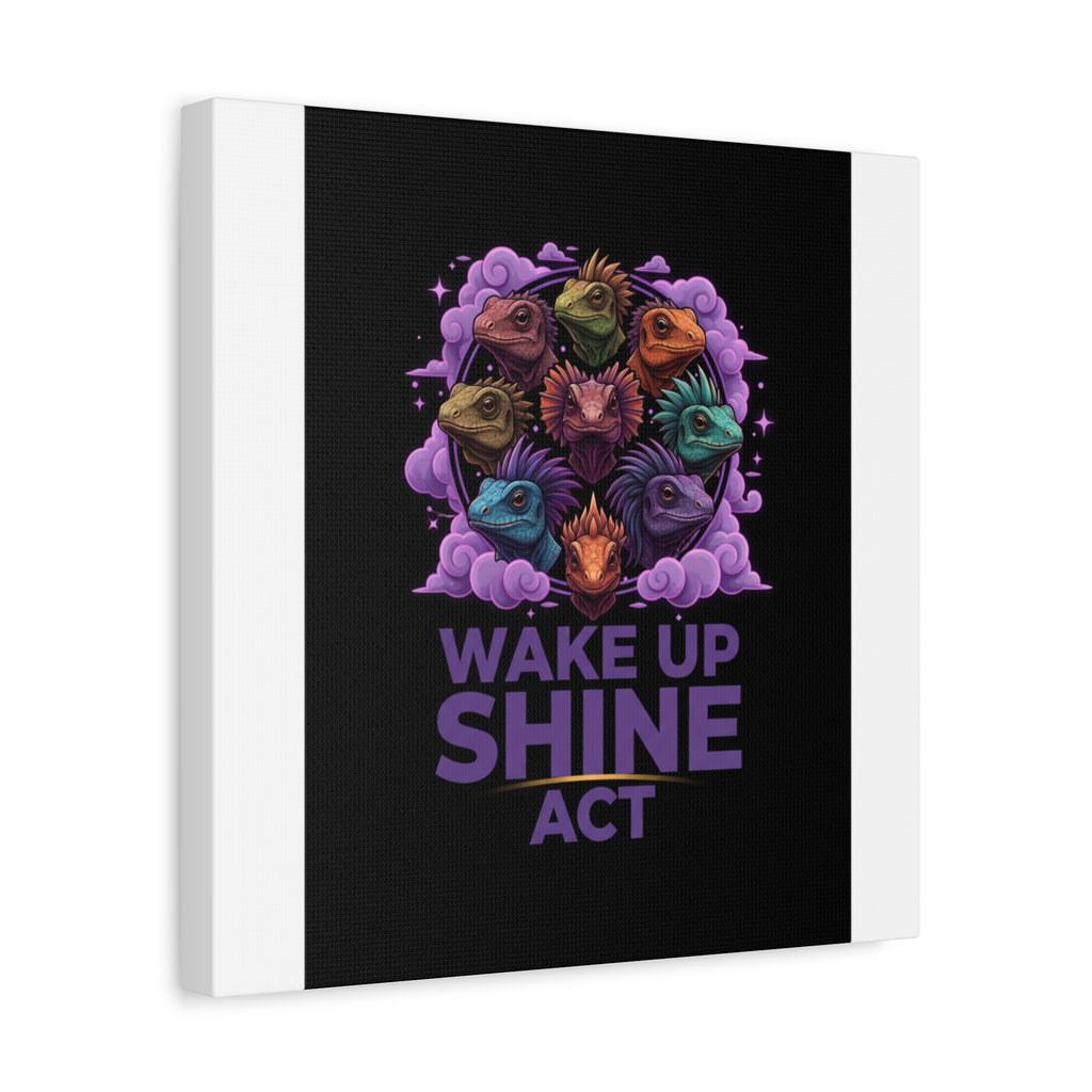 Wake Up Shine Act Canvas | IWD Feminist Slogan, Empowerment Typography