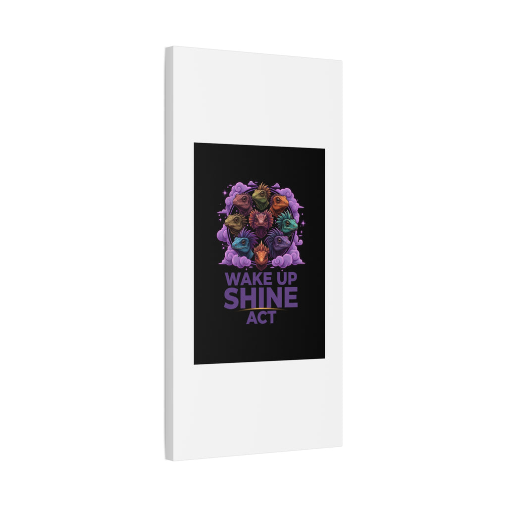 Wake Up Shine Act Canvas | IWD Feminist Slogan, Empowerment Typography