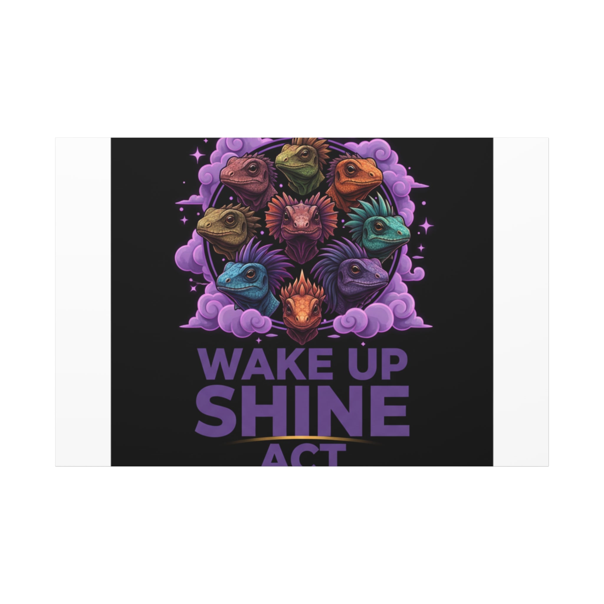 Wake Up Shine Act Canvas | IWD Feminist Slogan, Empowerment Typography