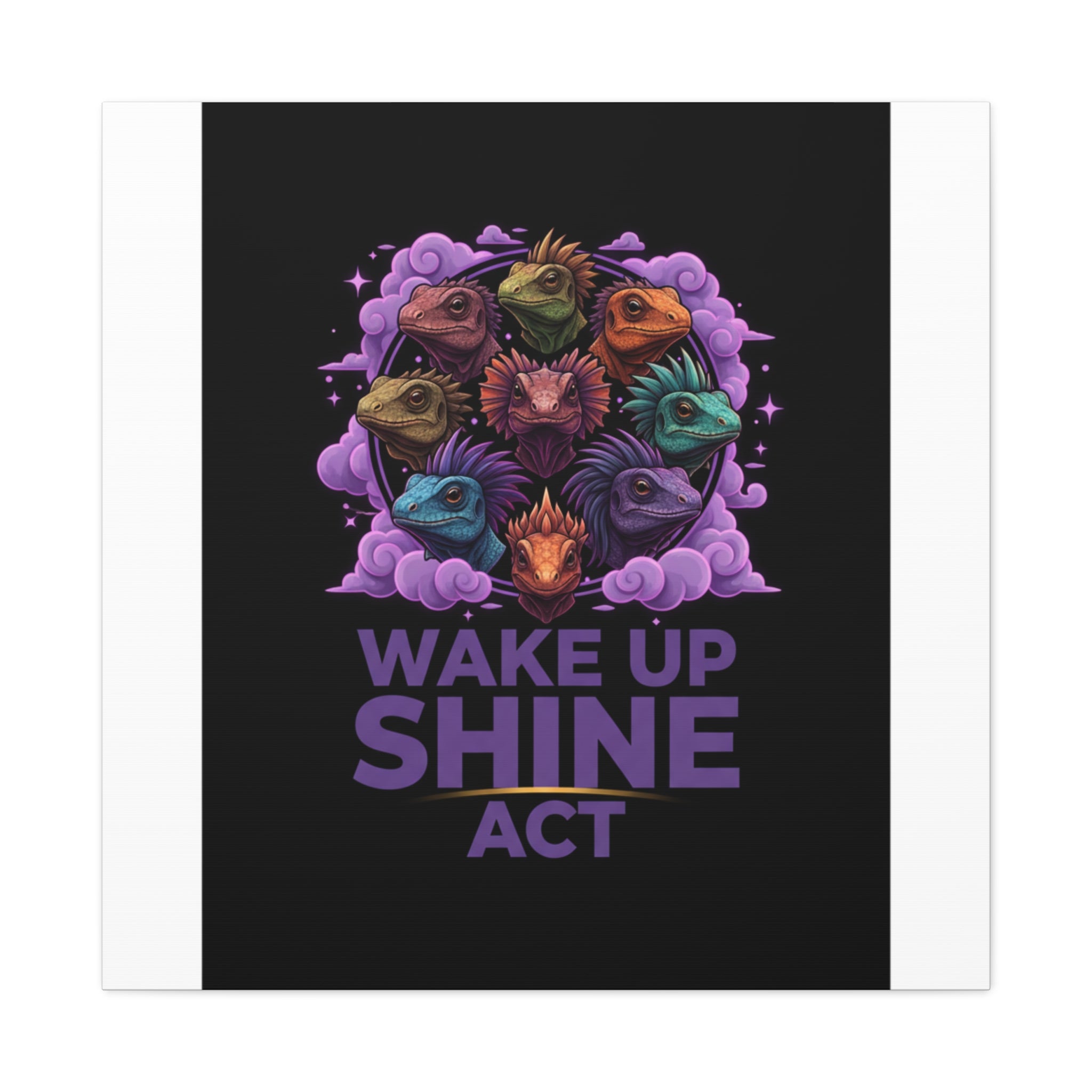Wake Up Shine Act Canvas | IWD Feminist Slogan, Empowerment Typography