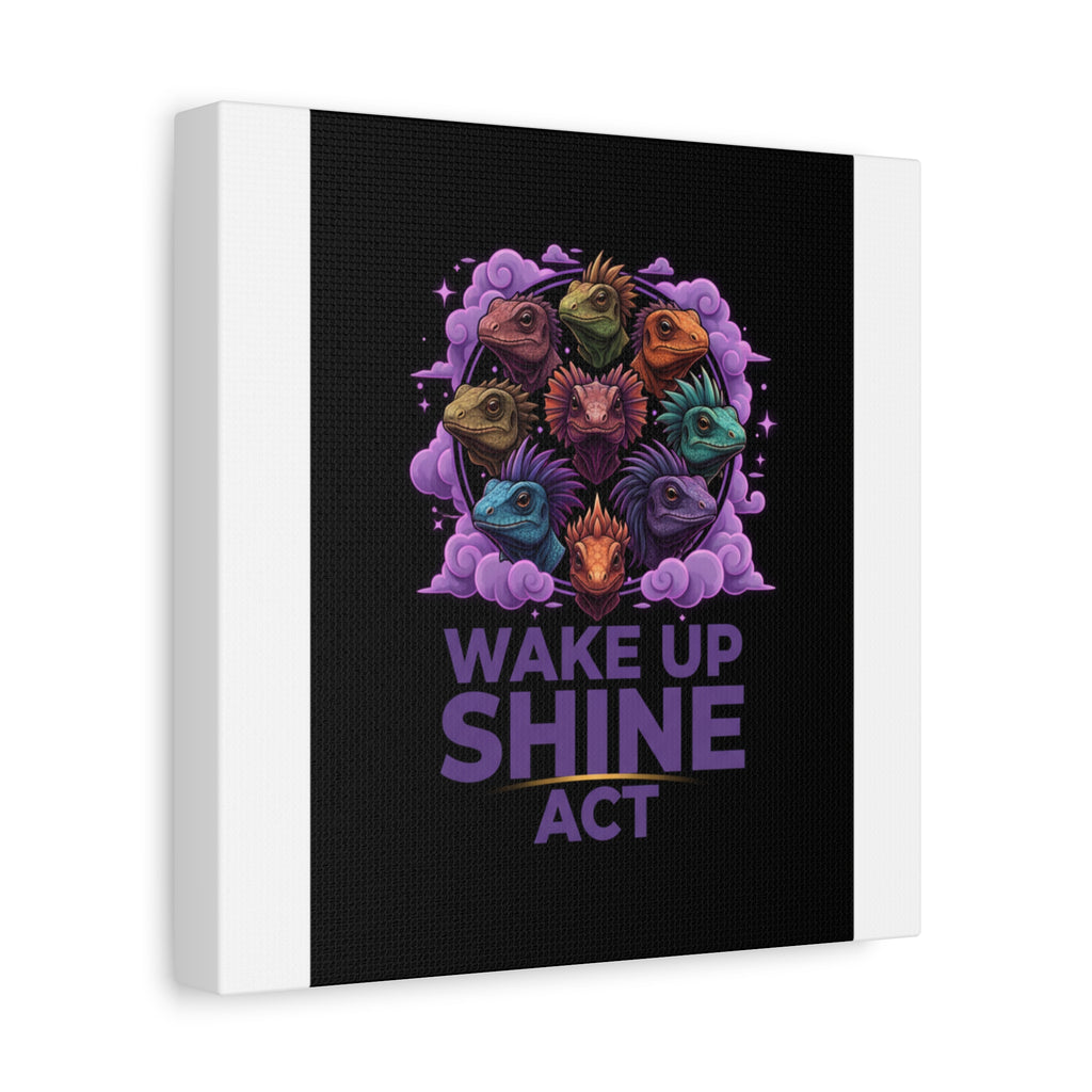 Wake Up Shine Act Canvas | IWD Feminist Slogan, Empowerment Typography