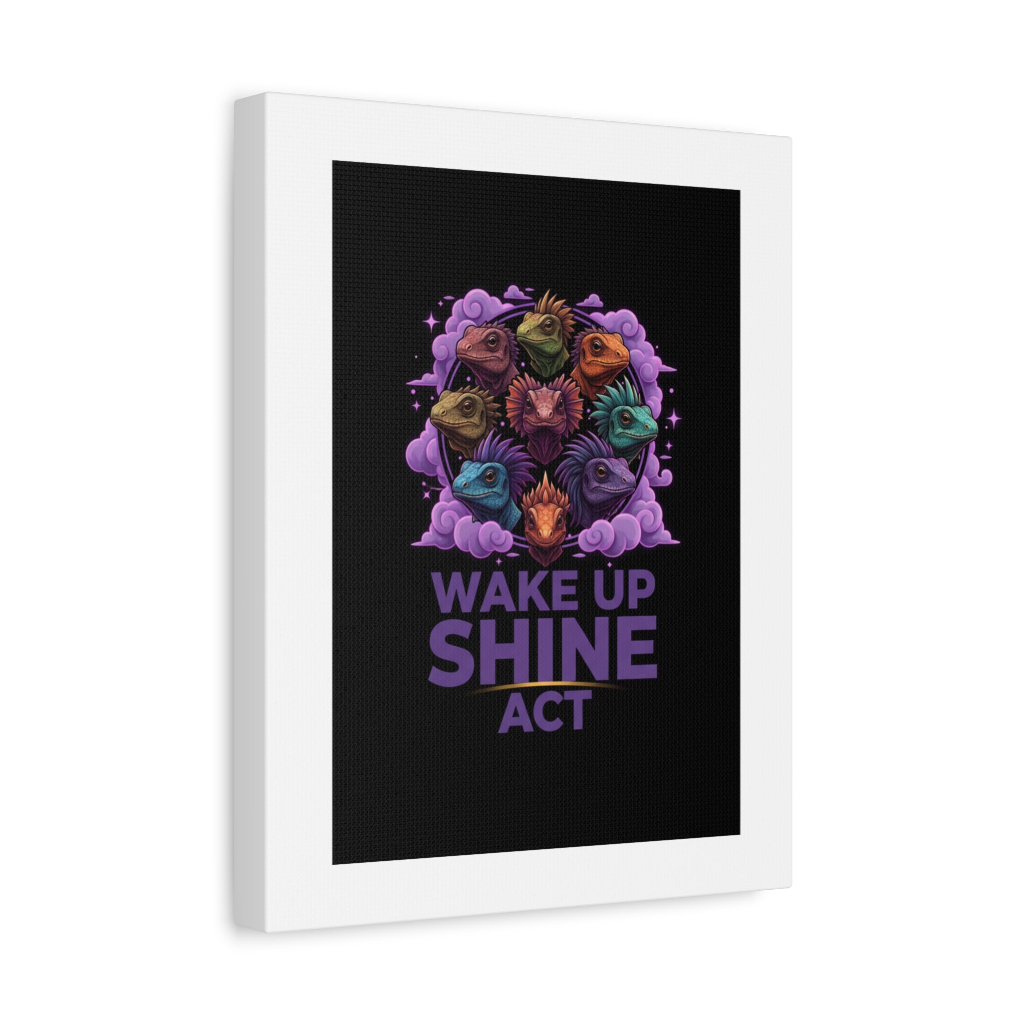 Wake Up Shine Act Canvas | IWD Feminist Slogan, Empowerment Typography