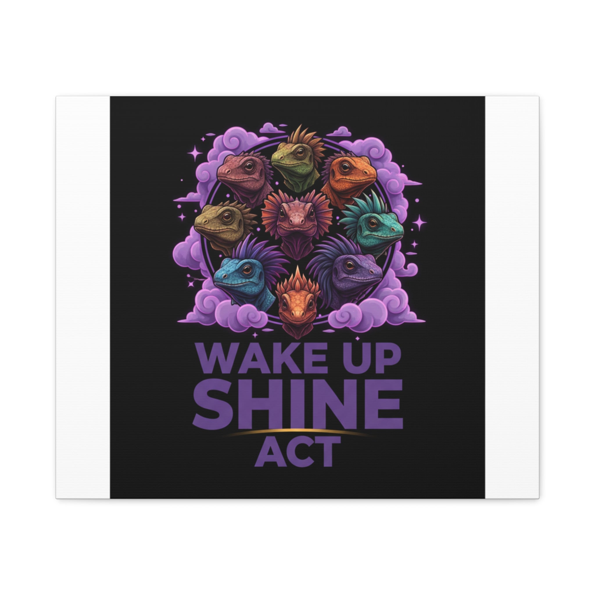 Wake Up Shine Act Canvas | IWD Feminist Slogan, Empowerment Typography