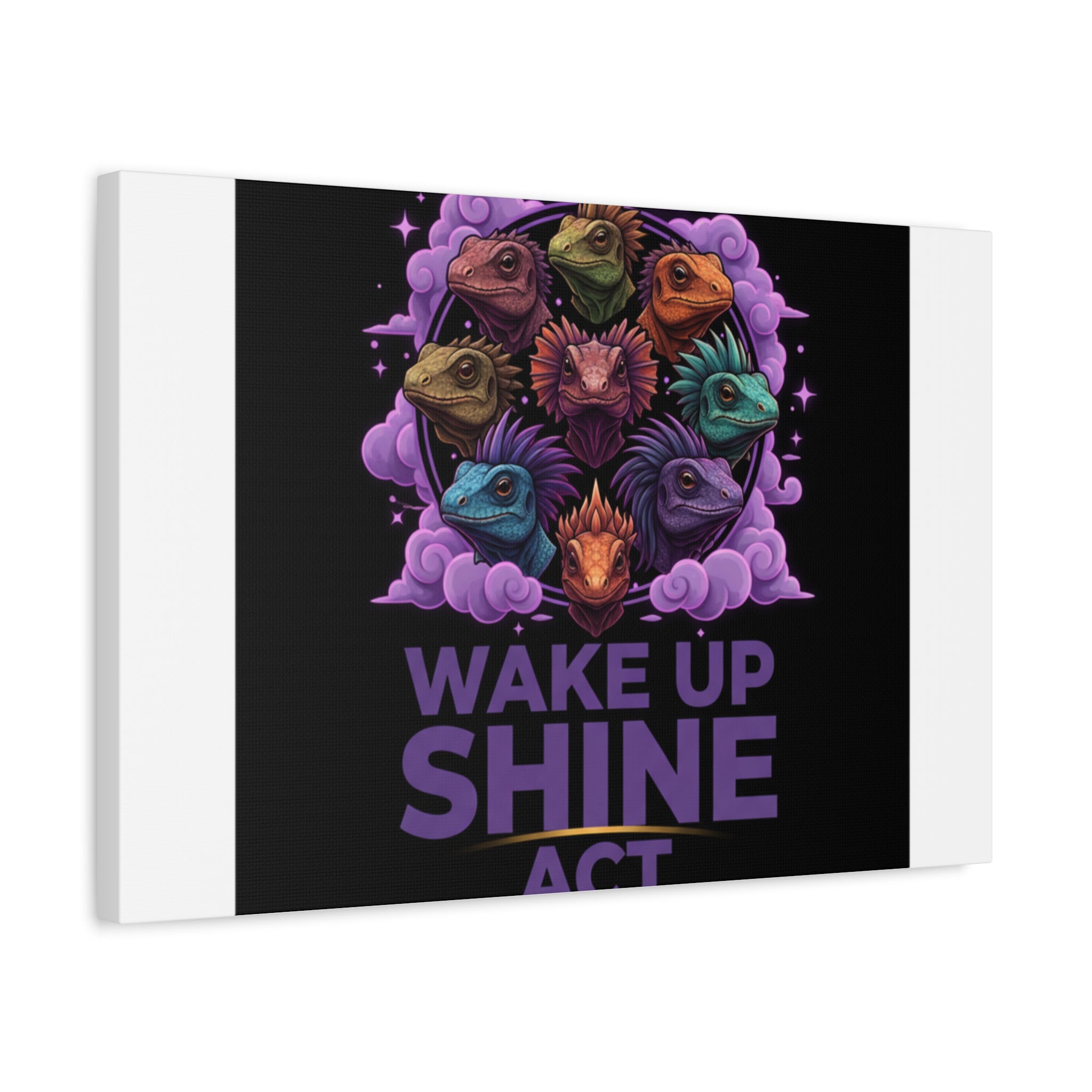 Wake Up Shine Act Canvas | IWD Feminist Slogan, Empowerment Typography