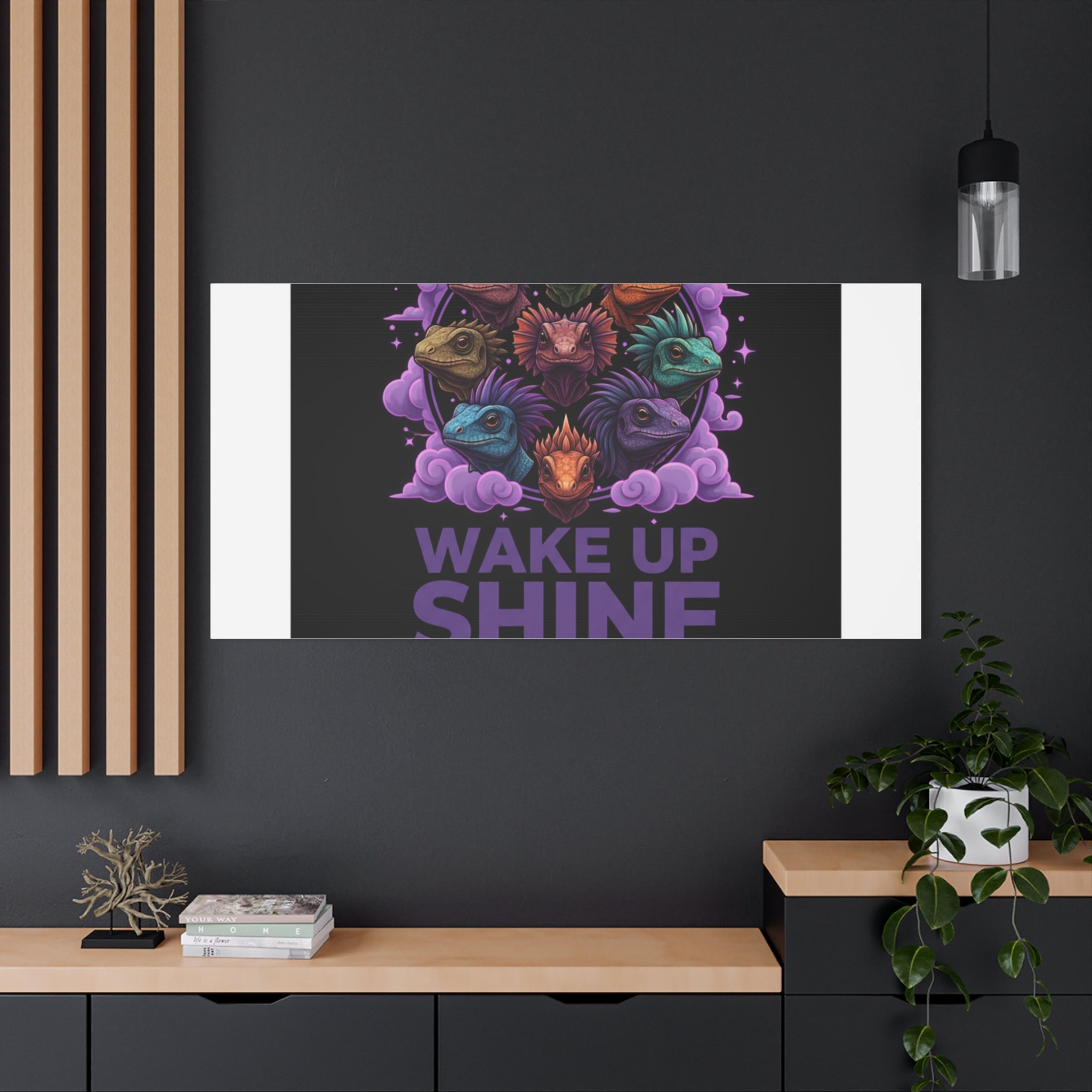 Wake Up Shine Act Canvas | IWD Feminist Slogan, Empowerment Typography