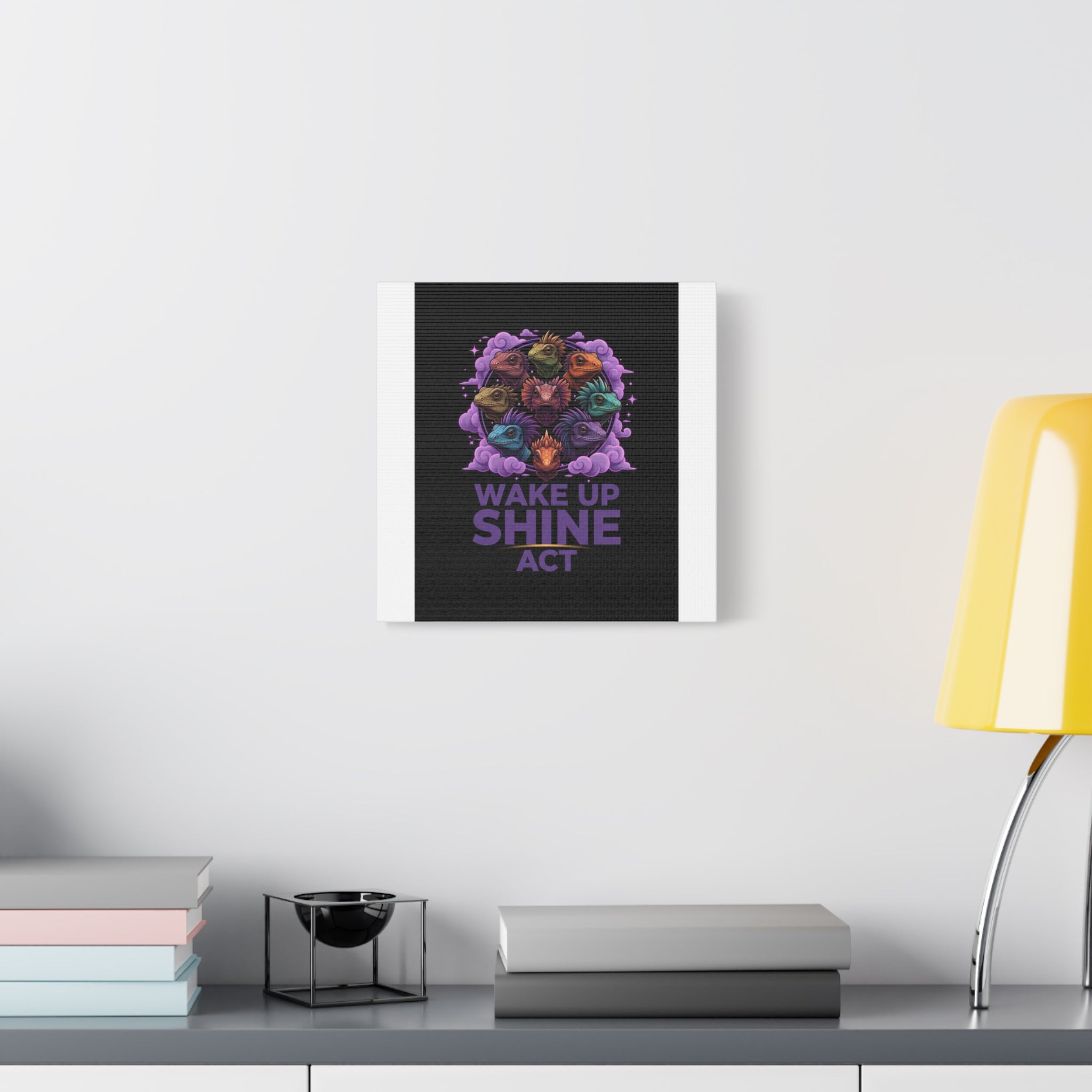 Wake Up Shine Act Canvas | IWD Feminist Slogan, Empowerment Typography