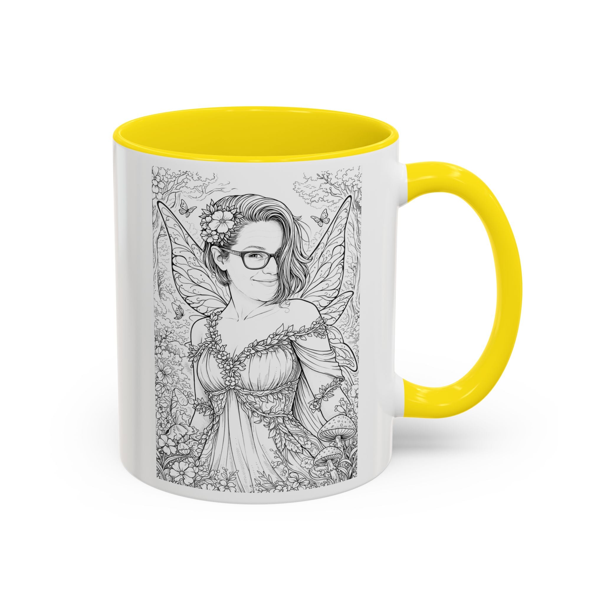 Personalized Fairy Portrait Coffee Mug – Custom Photo to Fantasy Illustration