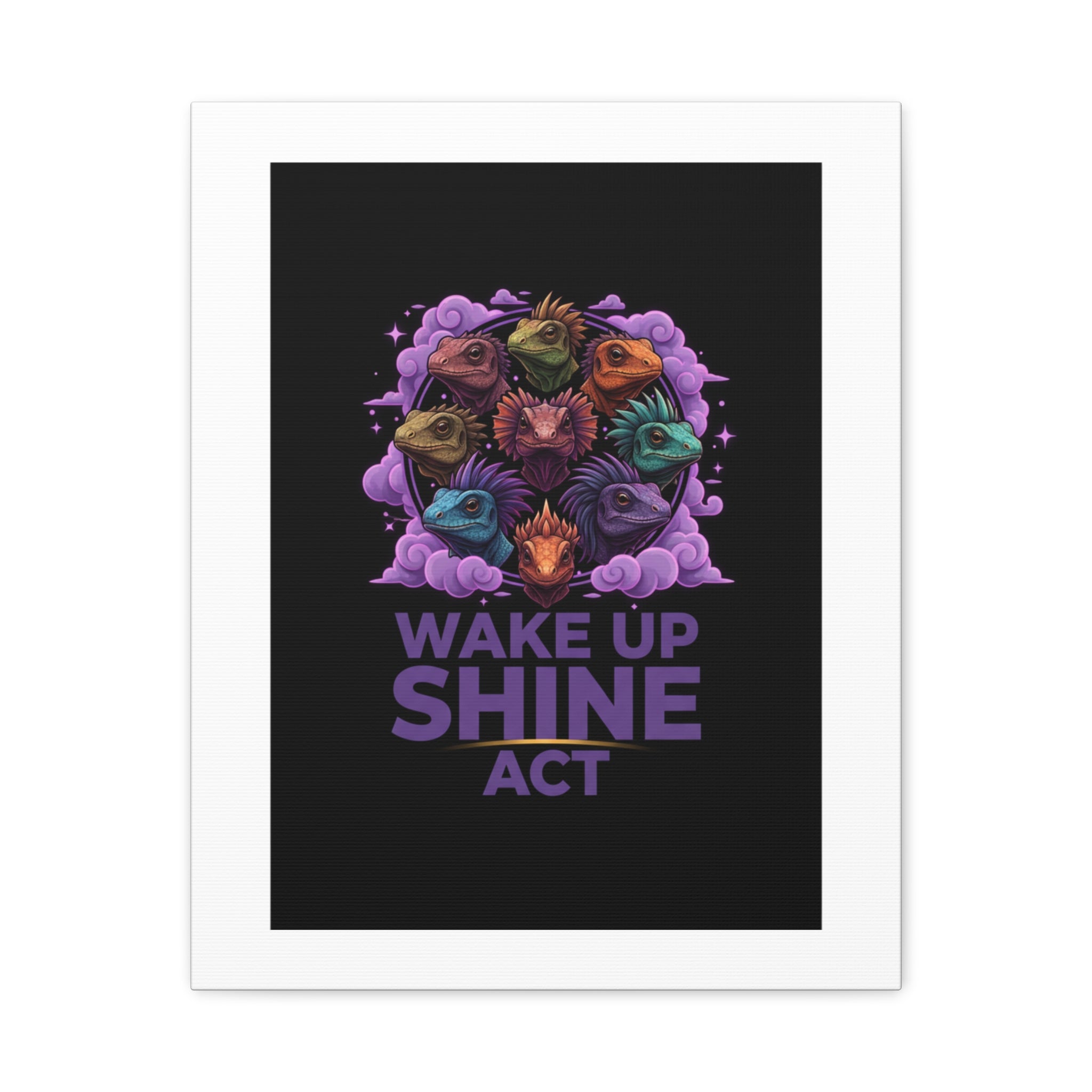 Wake Up Shine Act Canvas | IWD Feminist Slogan, Empowerment Typography