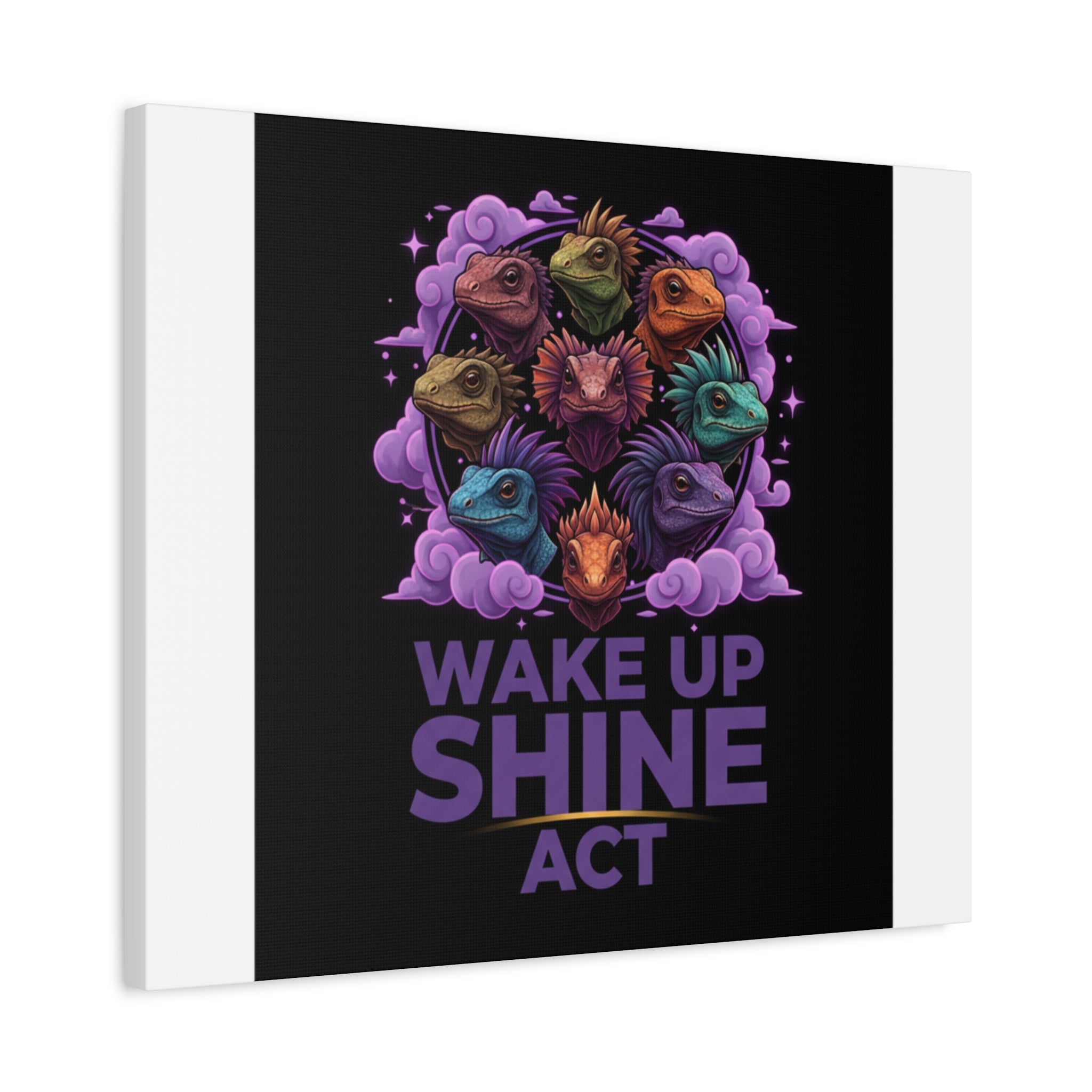 Wake Up Shine Act Canvas | IWD Feminist Slogan, Empowerment Typography