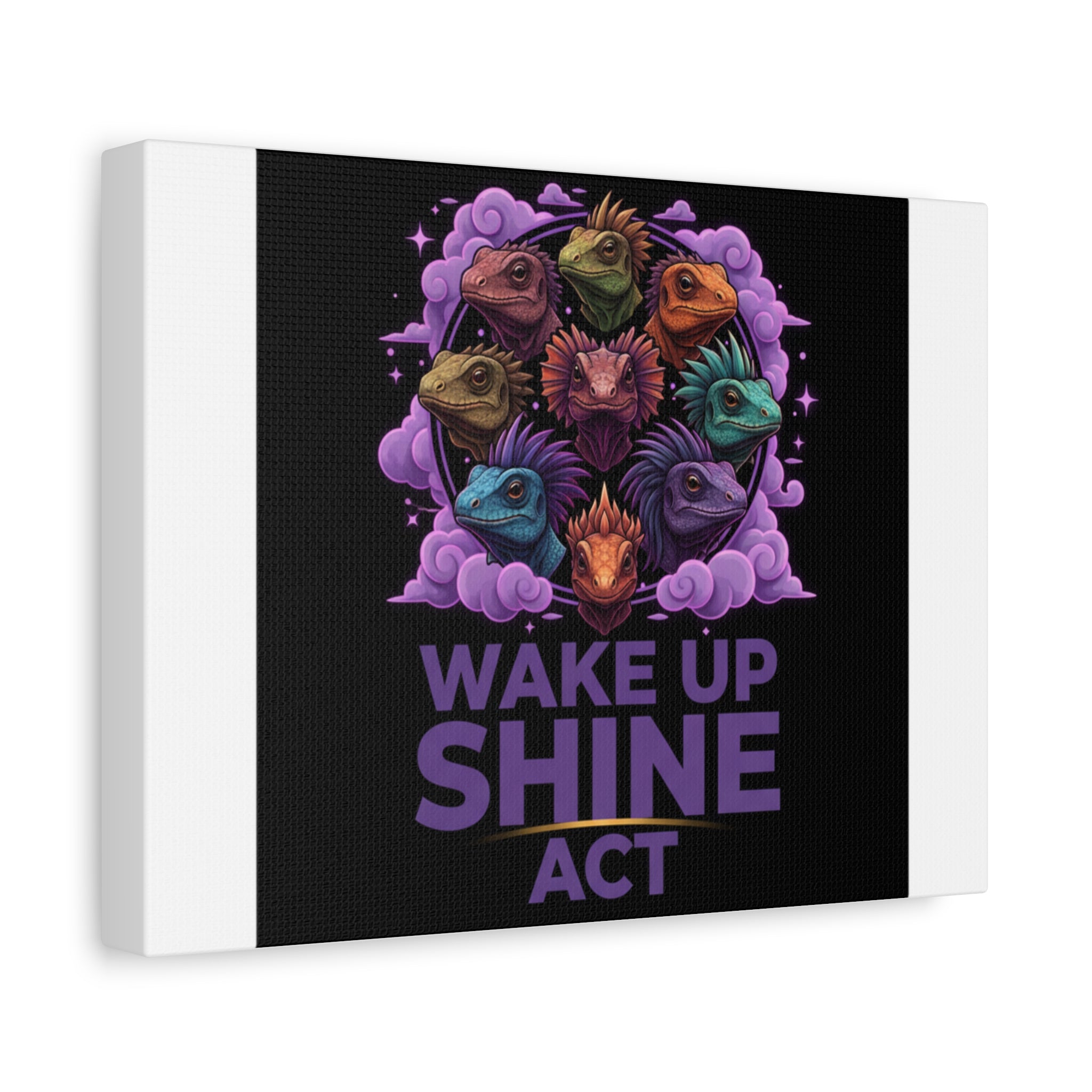 Wake Up Shine Act Canvas | IWD Feminist Slogan, Empowerment Typography