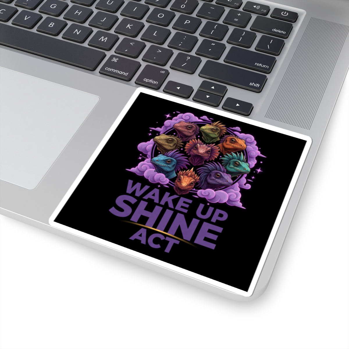 Wake Up Shine Act Kiss-Cut Stickers | IWD feminist slogan, empowerment typography
