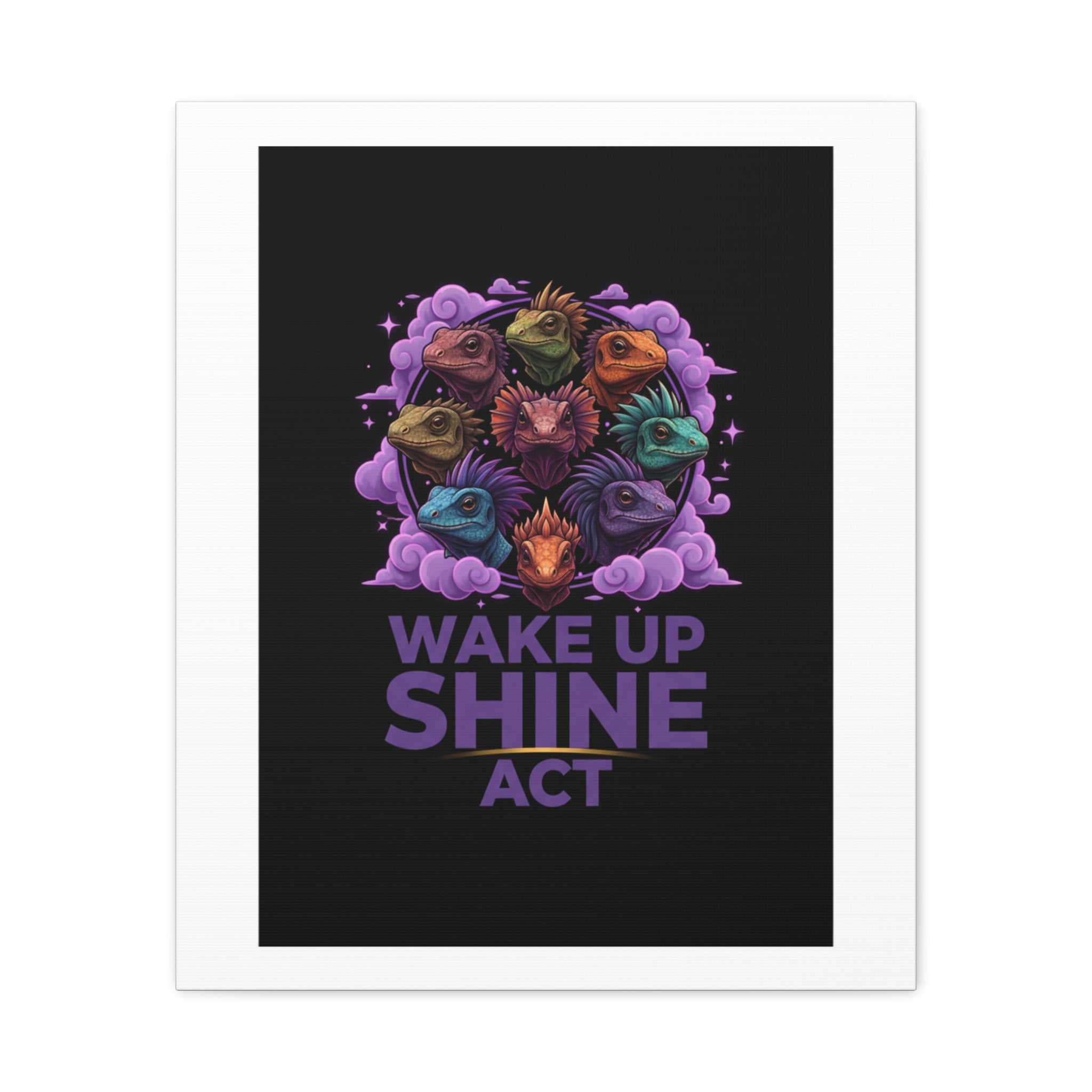 Wake Up Shine Act Canvas | IWD Feminist Slogan, Empowerment Typography