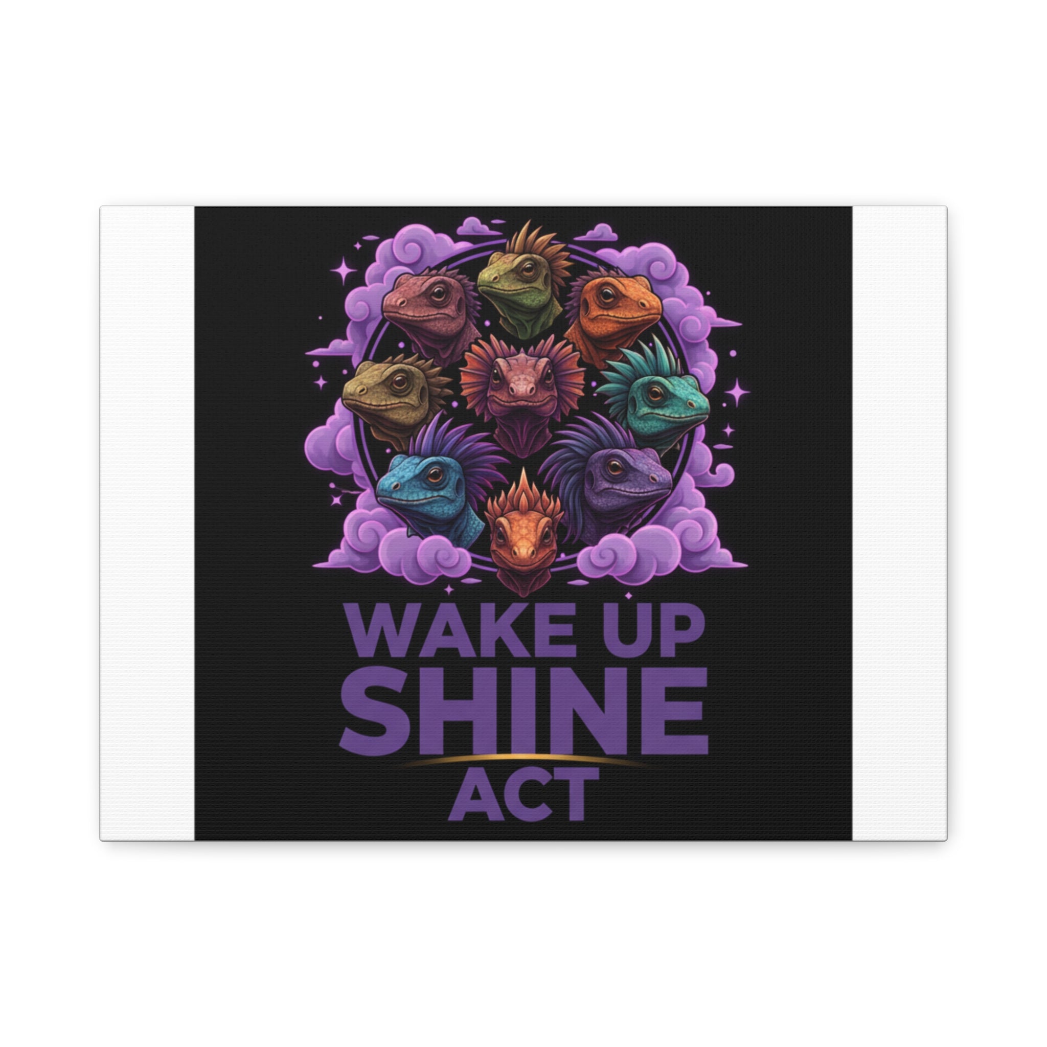 Wake Up Shine Act Canvas | IWD Feminist Slogan, Empowerment Typography