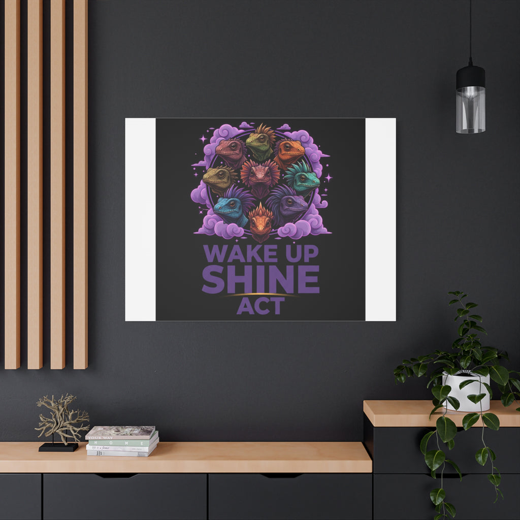 Wake Up Shine Act Canvas | IWD Feminist Slogan, Empowerment Typography