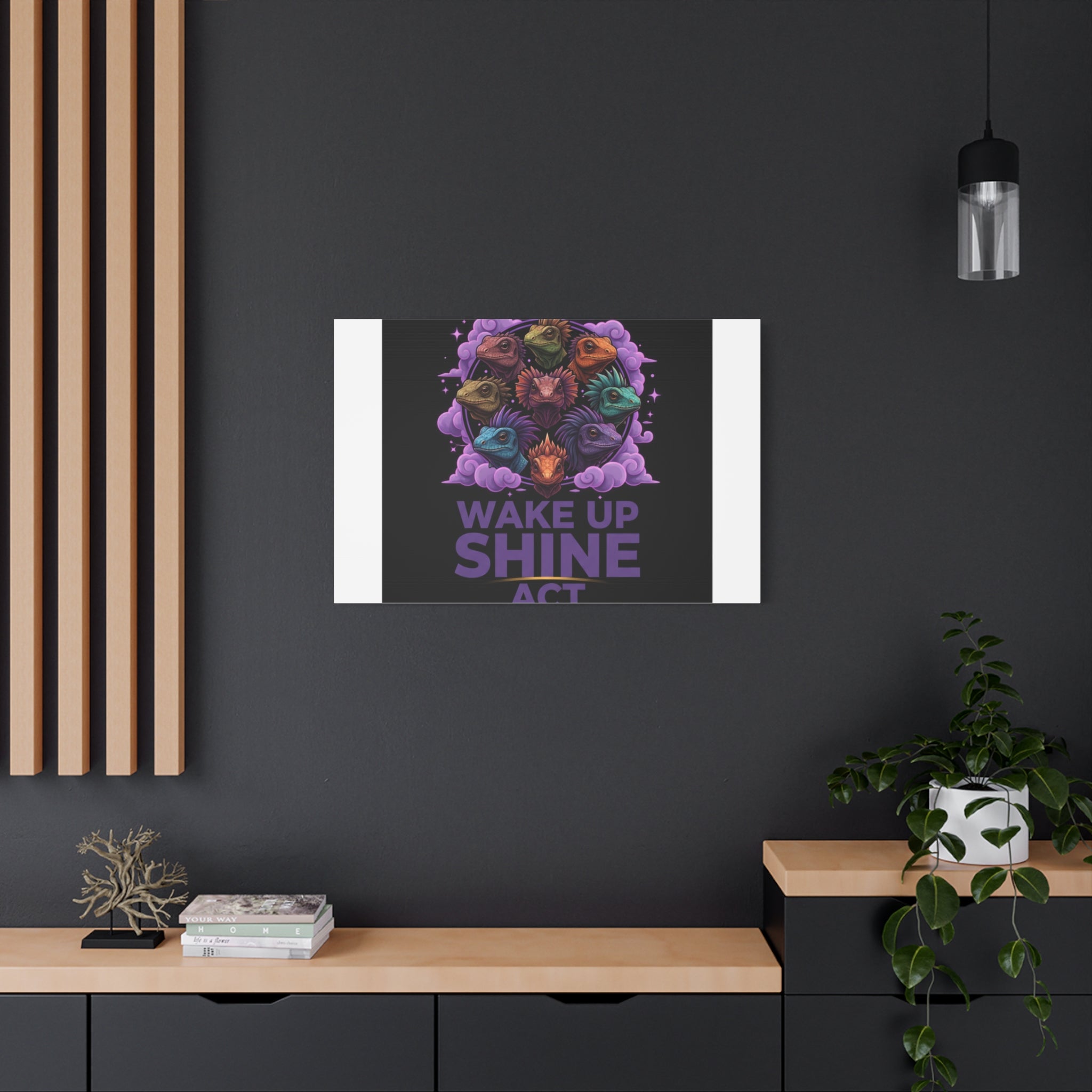 Wake Up Shine Act Canvas | IWD Feminist Slogan, Empowerment Typography