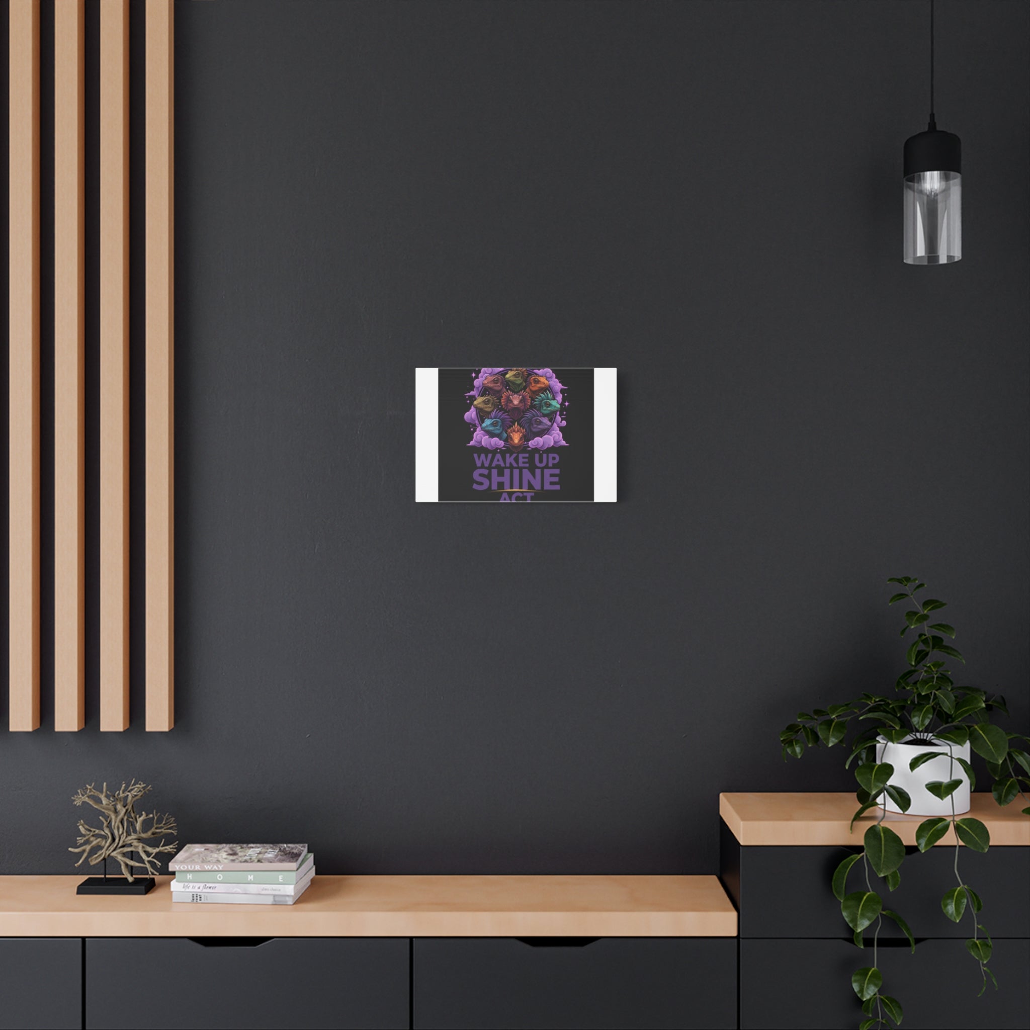 Wake Up Shine Act Canvas | IWD Feminist Slogan, Empowerment Typography