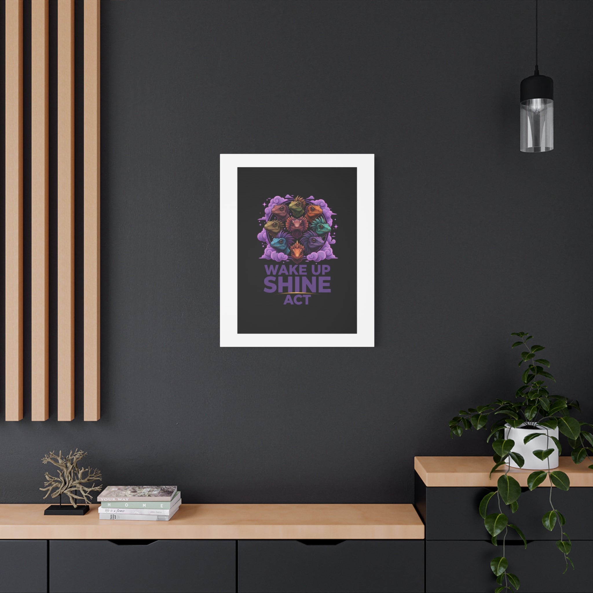 Wake Up Shine Act Canvas | IWD Feminist Slogan, Empowerment Typography