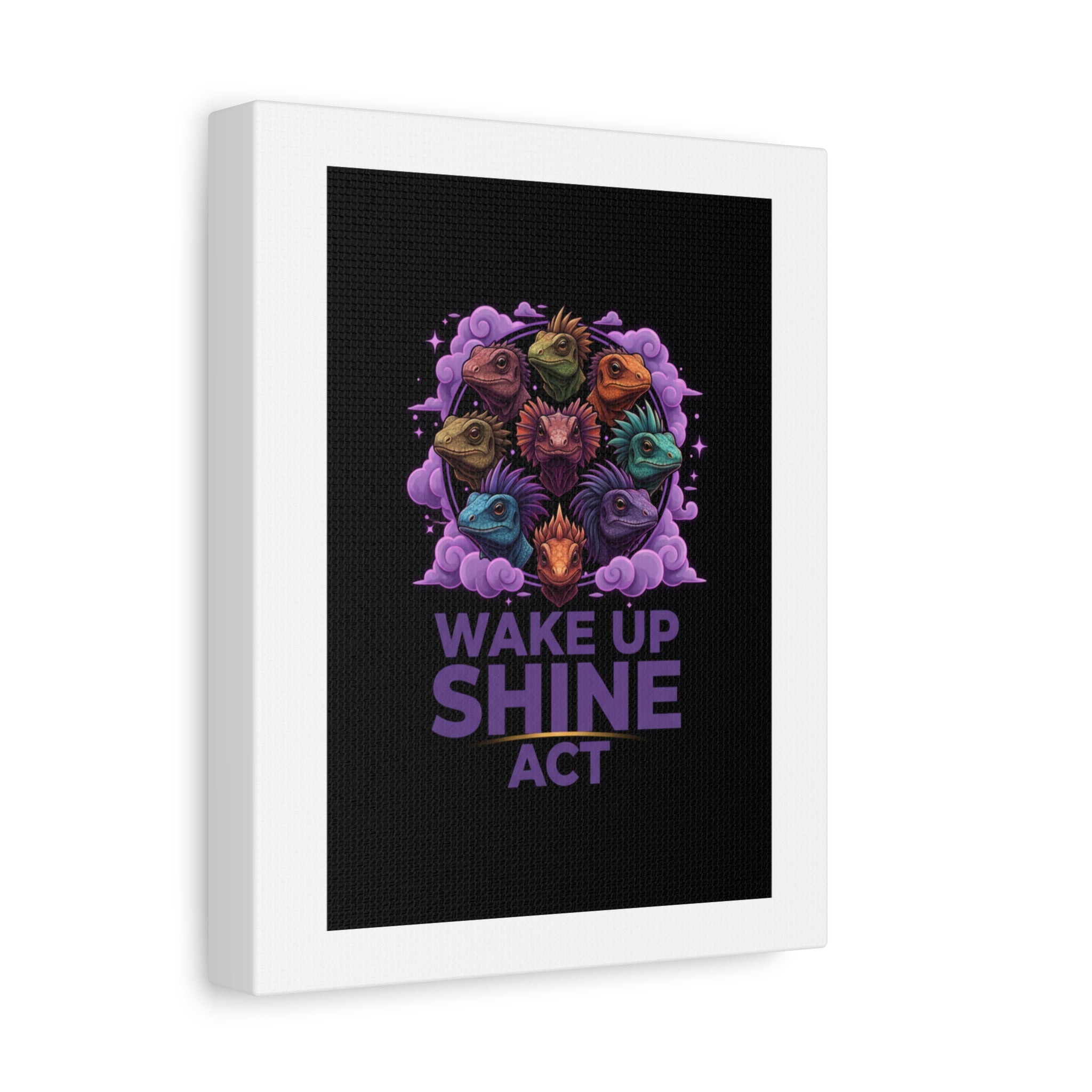 Wake Up Shine Act Canvas | IWD Feminist Slogan, Empowerment Typography