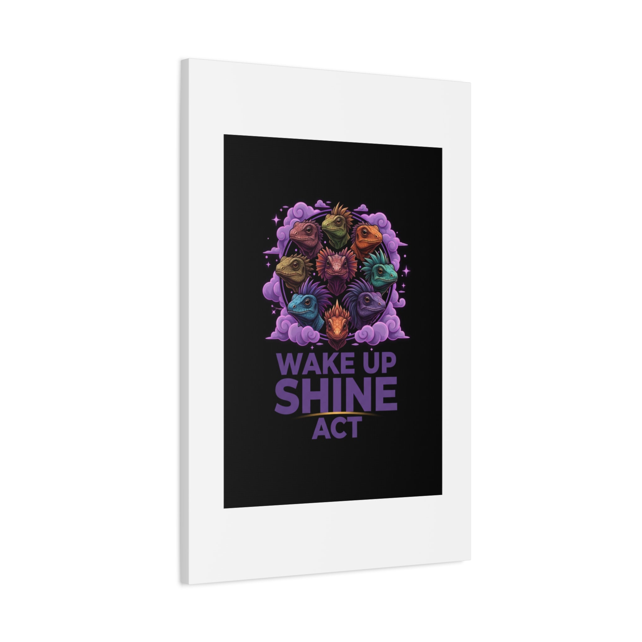 Wake Up Shine Act Canvas | IWD Feminist Slogan, Empowerment Typography