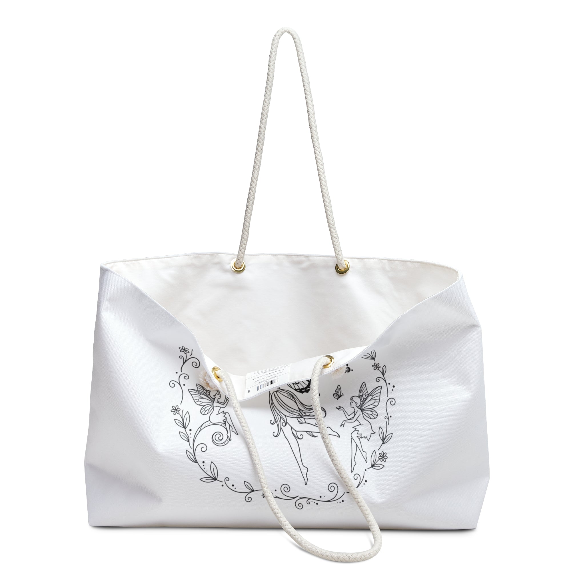 New day Weekender Bag — Inspirational Weekend Tote with Fairy Floral Design