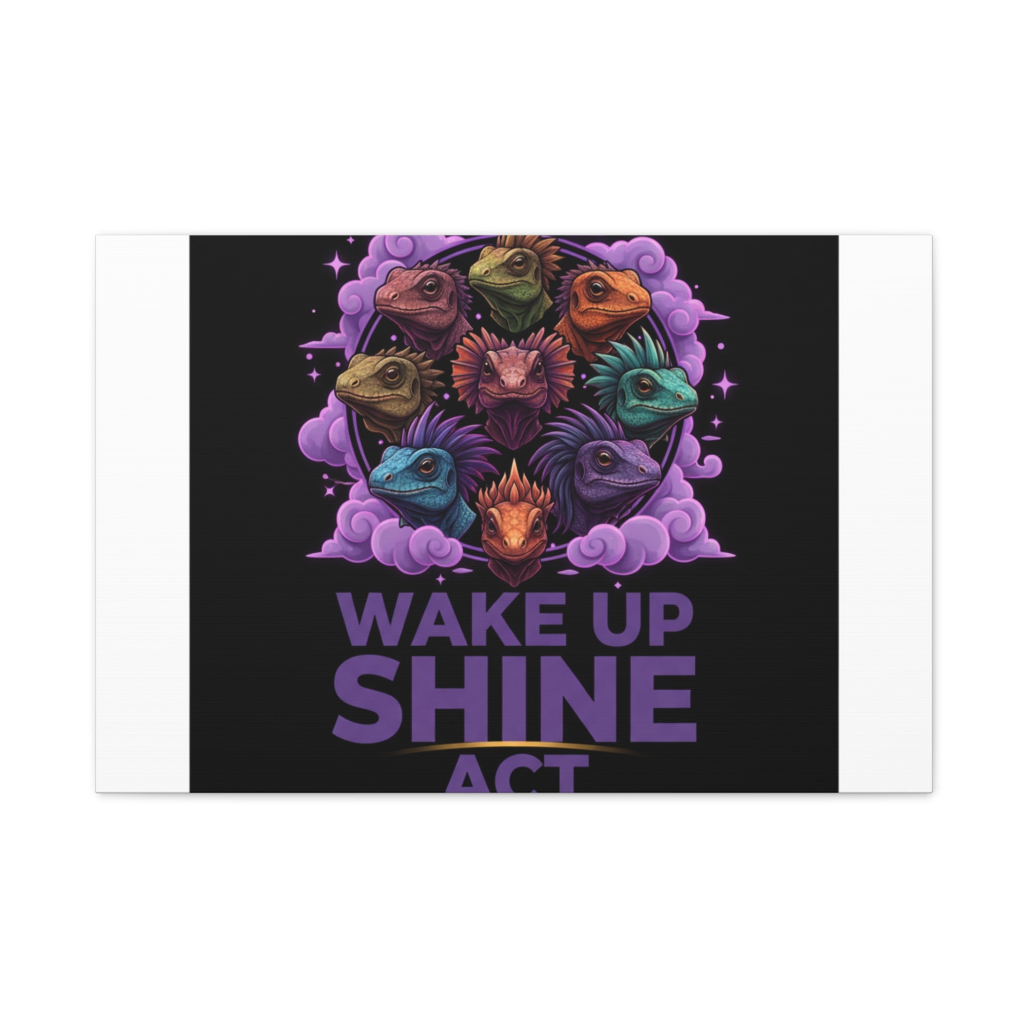 Wake Up Shine Act Canvas | IWD Feminist Slogan, Empowerment Typography