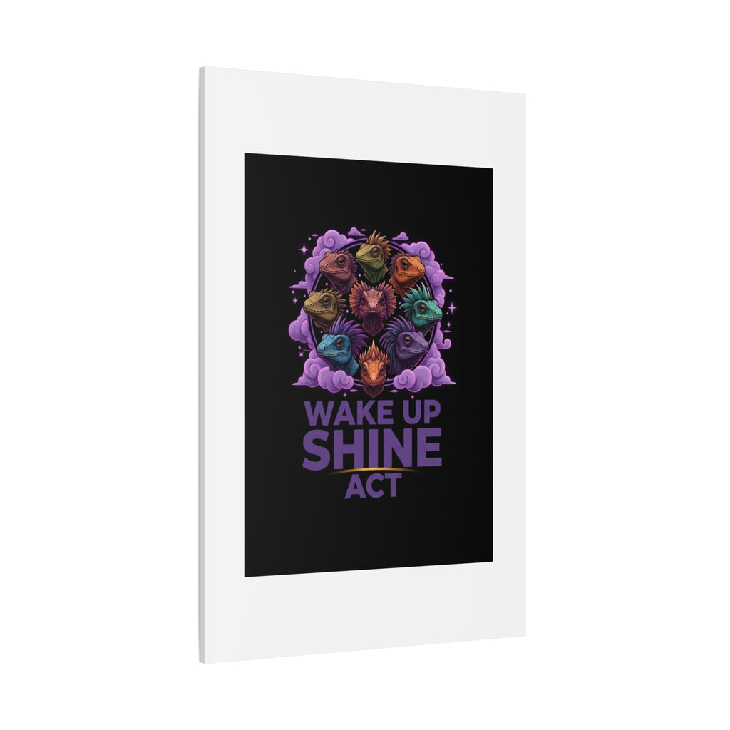 Wake Up Shine Act Canvas | IWD Feminist Slogan, Empowerment Typography