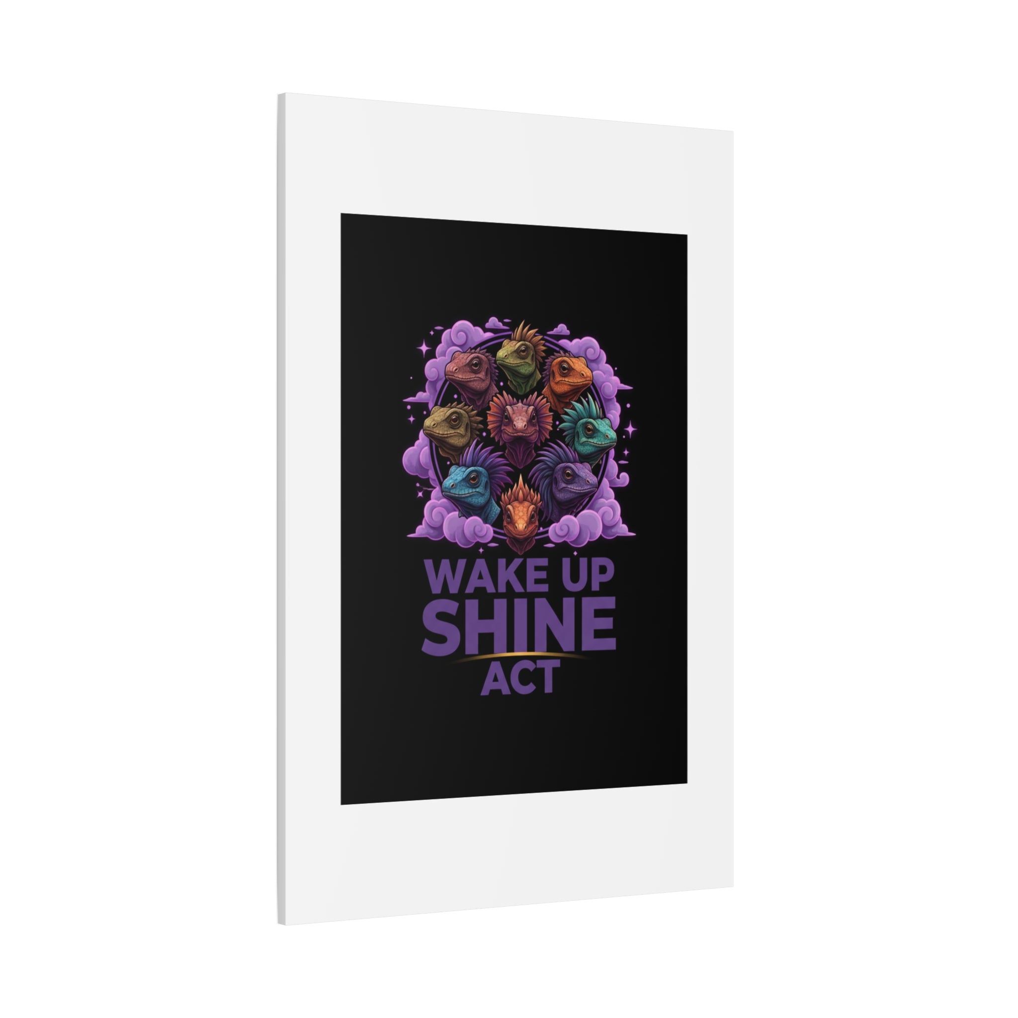 Wake Up Shine Act Canvas | IWD Feminist Slogan, Empowerment Typography