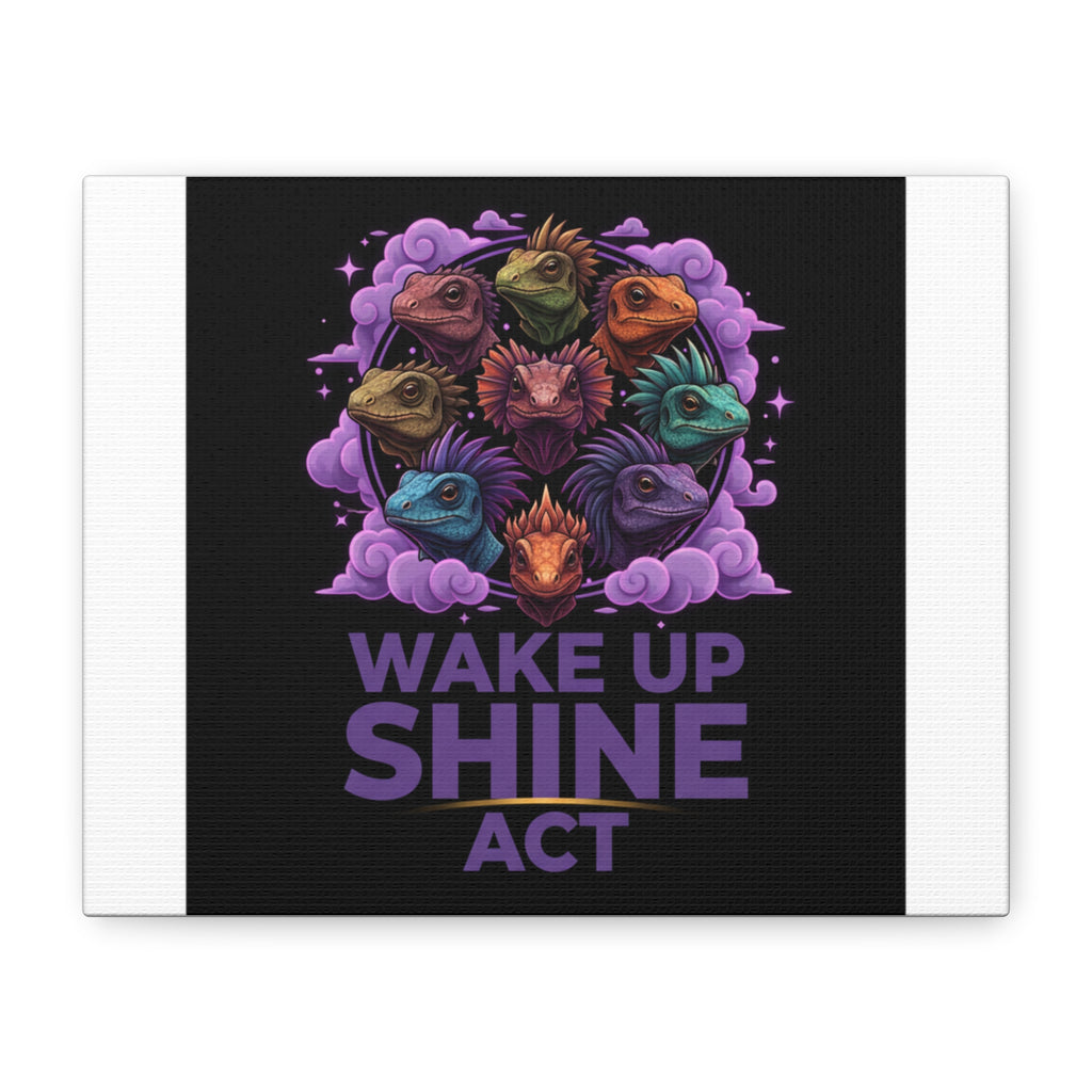 Wake Up Shine Act Canvas | IWD Feminist Slogan, Empowerment Typography