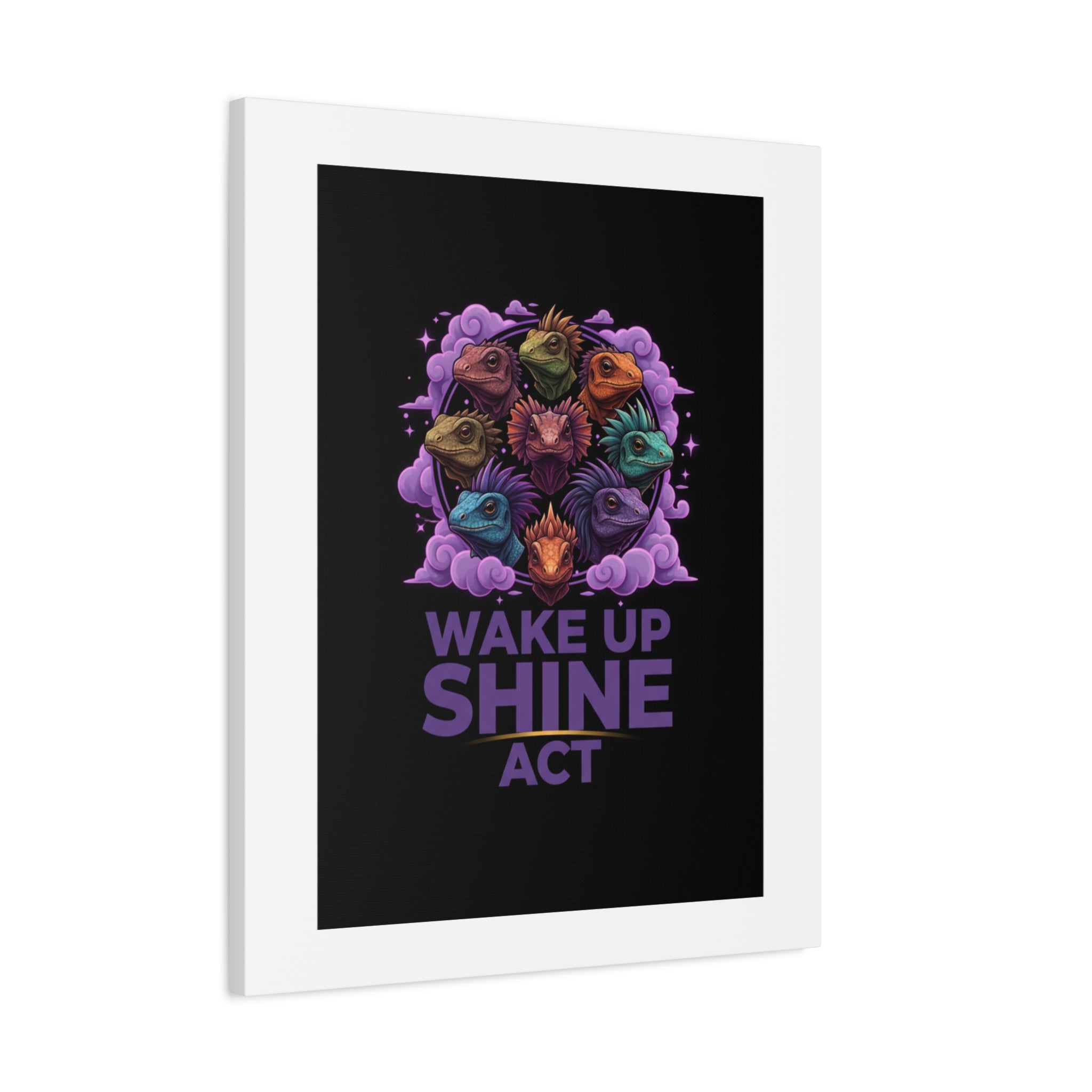Wake Up Shine Act Canvas | IWD Feminist Slogan, Empowerment Typography