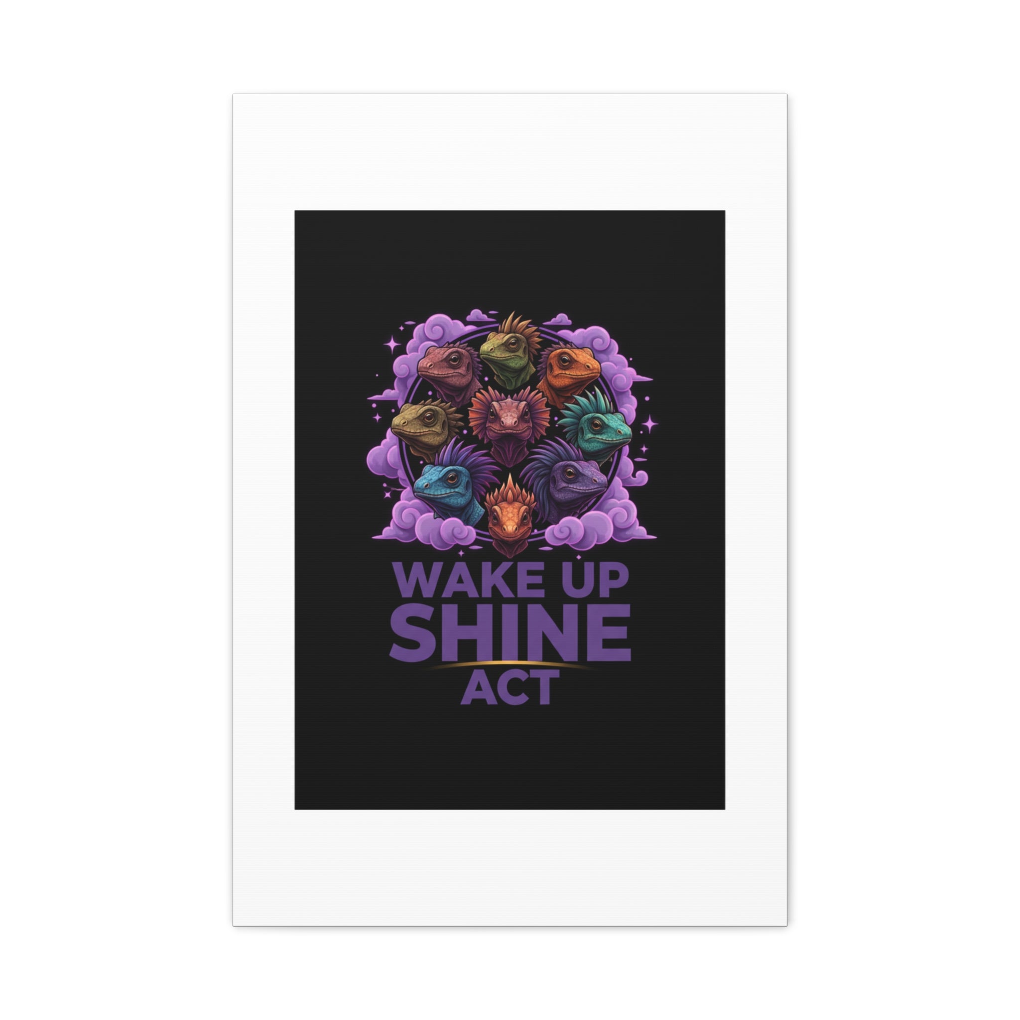 Wake Up Shine Act Canvas | IWD Feminist Slogan, Empowerment Typography