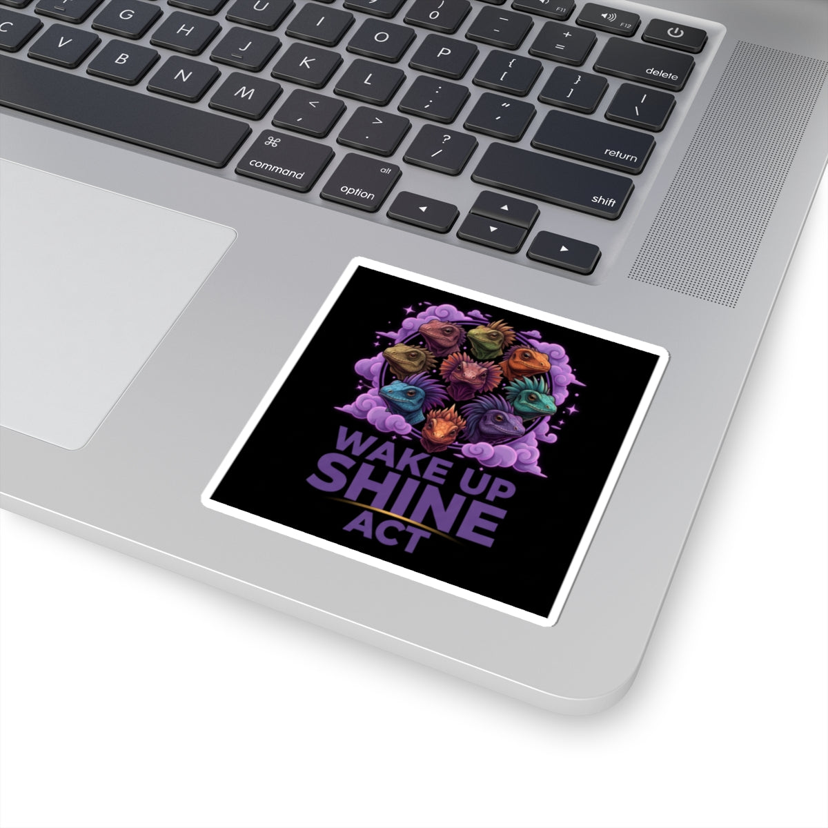 Wake Up Shine Act Kiss-Cut Stickers | IWD feminist slogan, empowerment typography