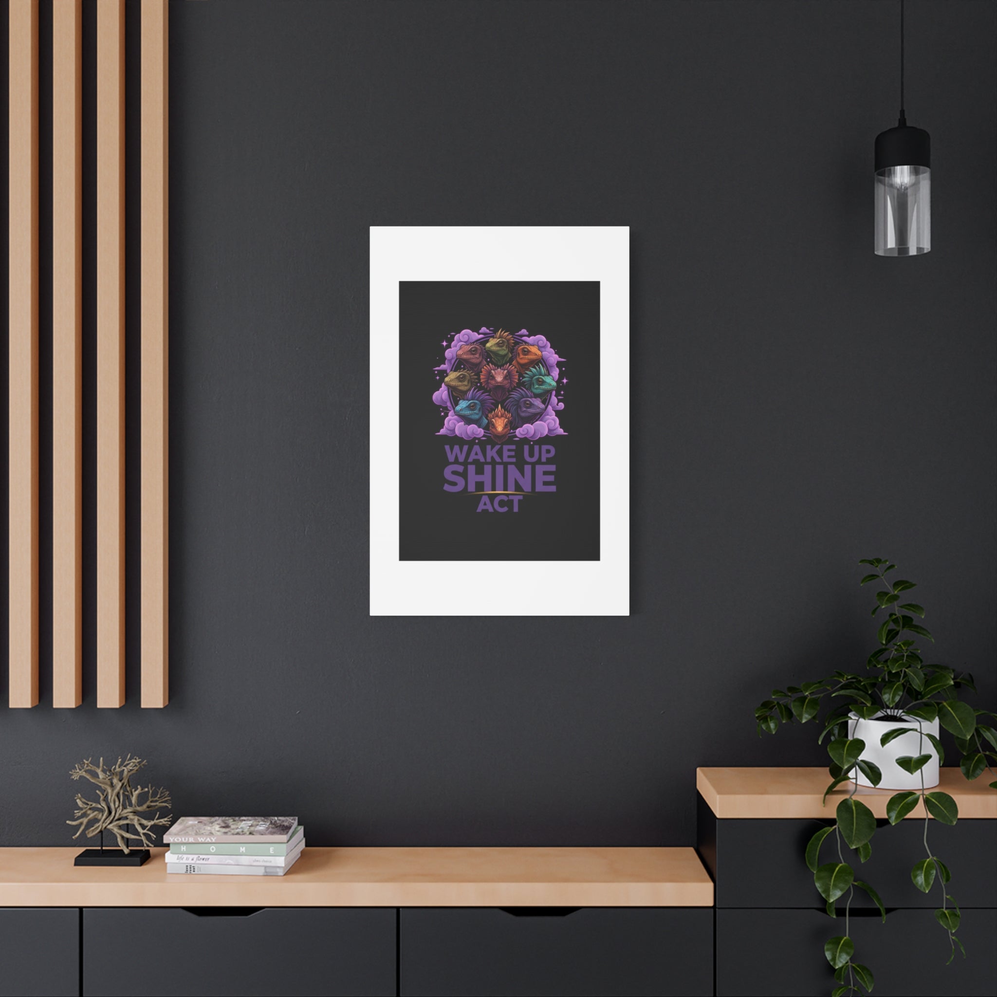 Wake Up Shine Act Canvas | IWD Feminist Slogan, Empowerment Typography