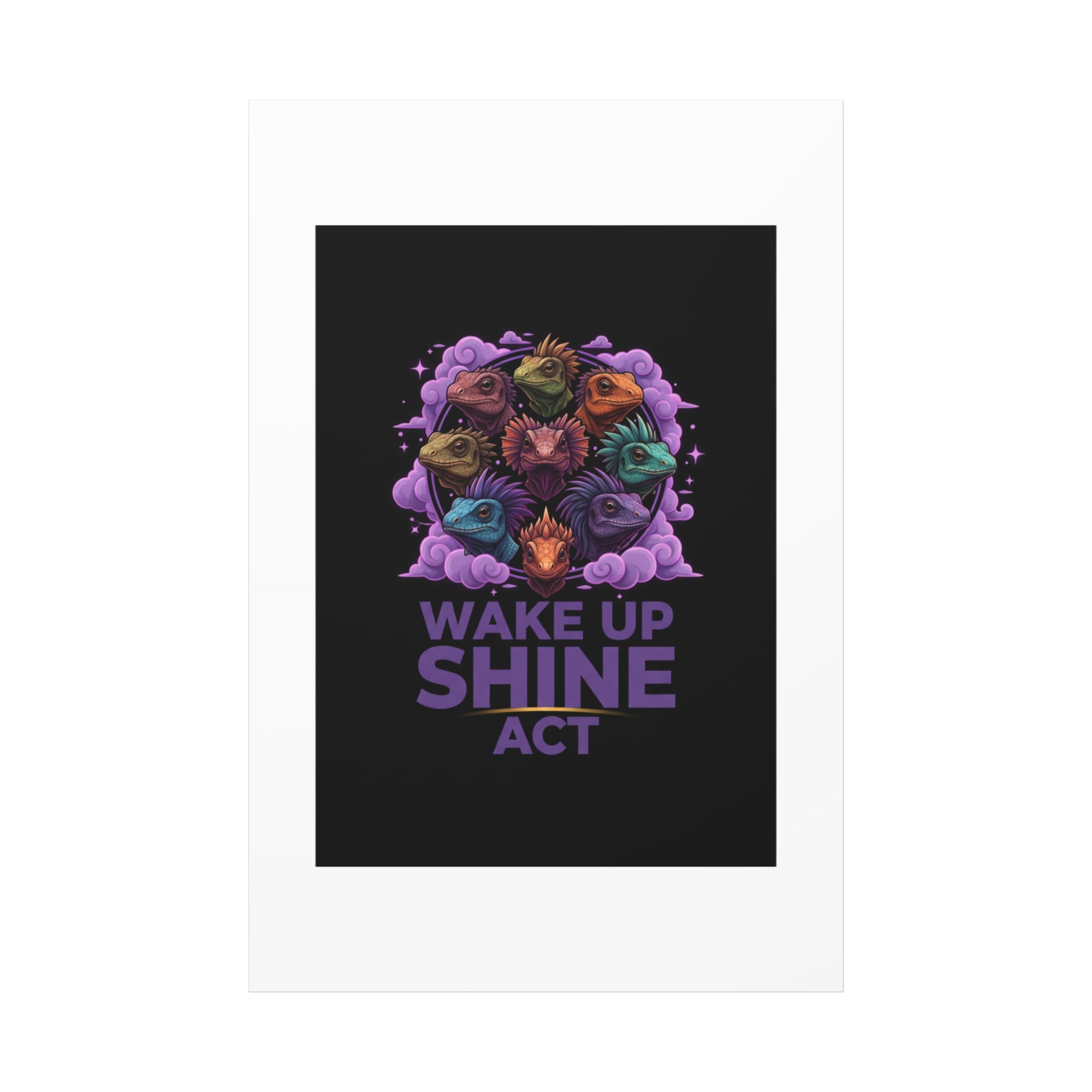 Wake Up Shine Act Canvas | IWD Feminist Slogan, Empowerment Typography