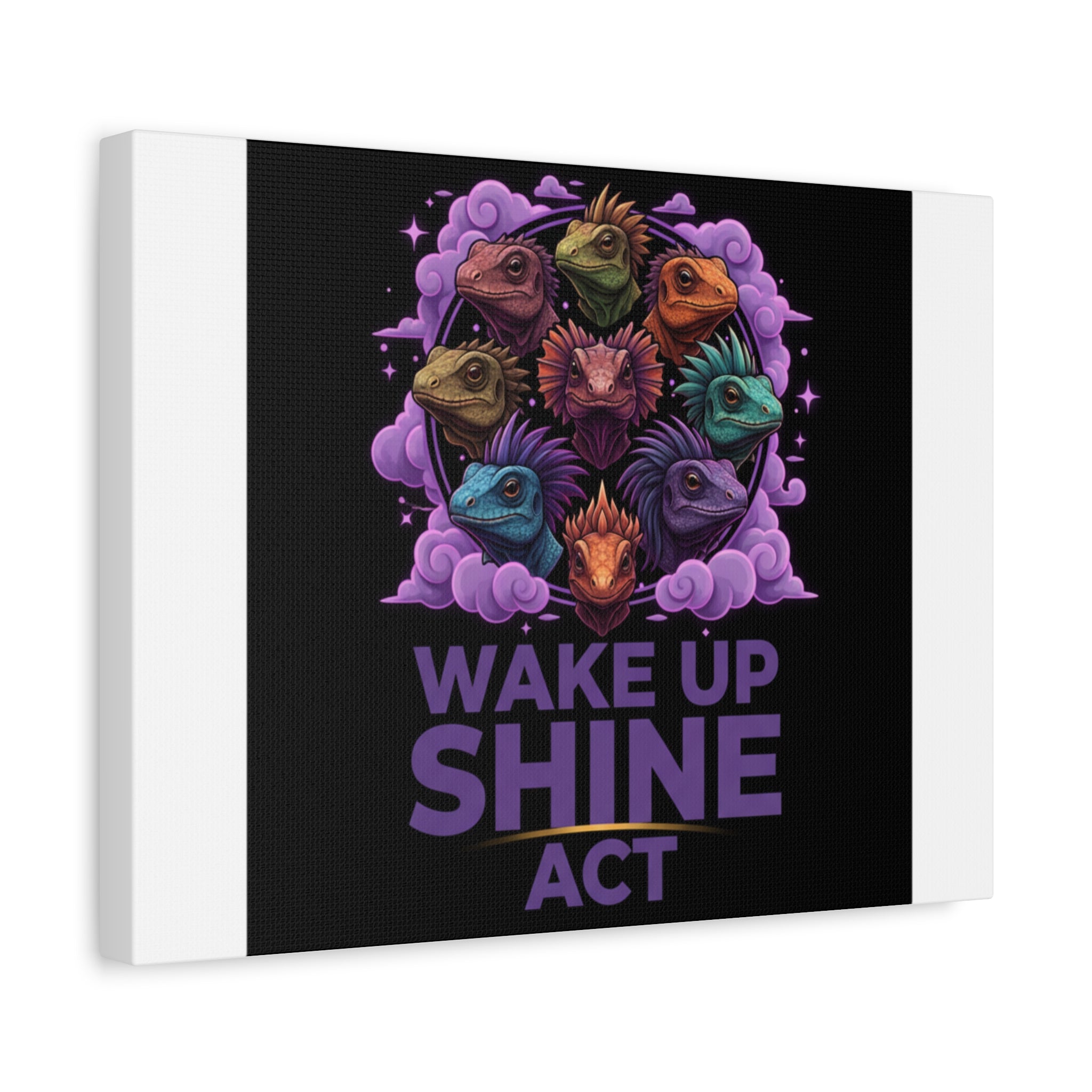 Wake Up Shine Act Canvas | IWD Feminist Slogan, Empowerment Typography